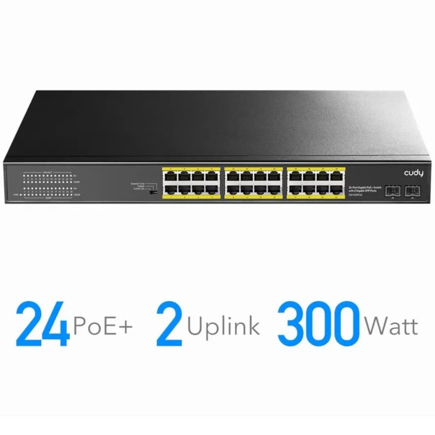 Коммутатор Cudy GS1028PS2, 24-Gigabit PoE+ Switch with 4 Uplink Gig Ports and 2 Gig SFP Slots 300W (GS1028PS2)