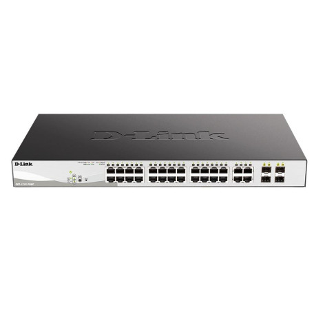 Коммутатор D-Link 24 x PoE+ 10/100/1000Mbps, 4 x Combo 1000BaseT/SFP (DGS-1210-28MP/E)