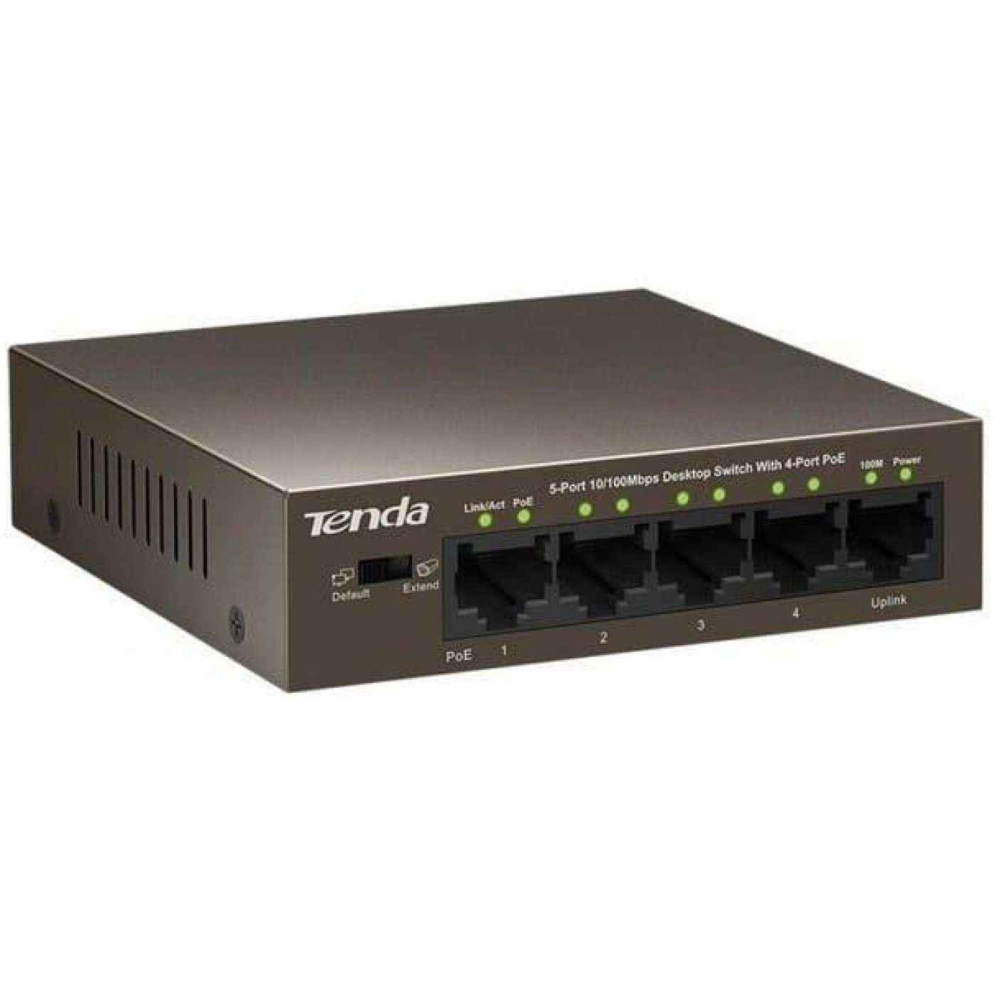 Комутатор Tenda TEF1105P-4-63W (1xFE+4xFE PoE, 58Вт max) (TEF1105P-4-63W)