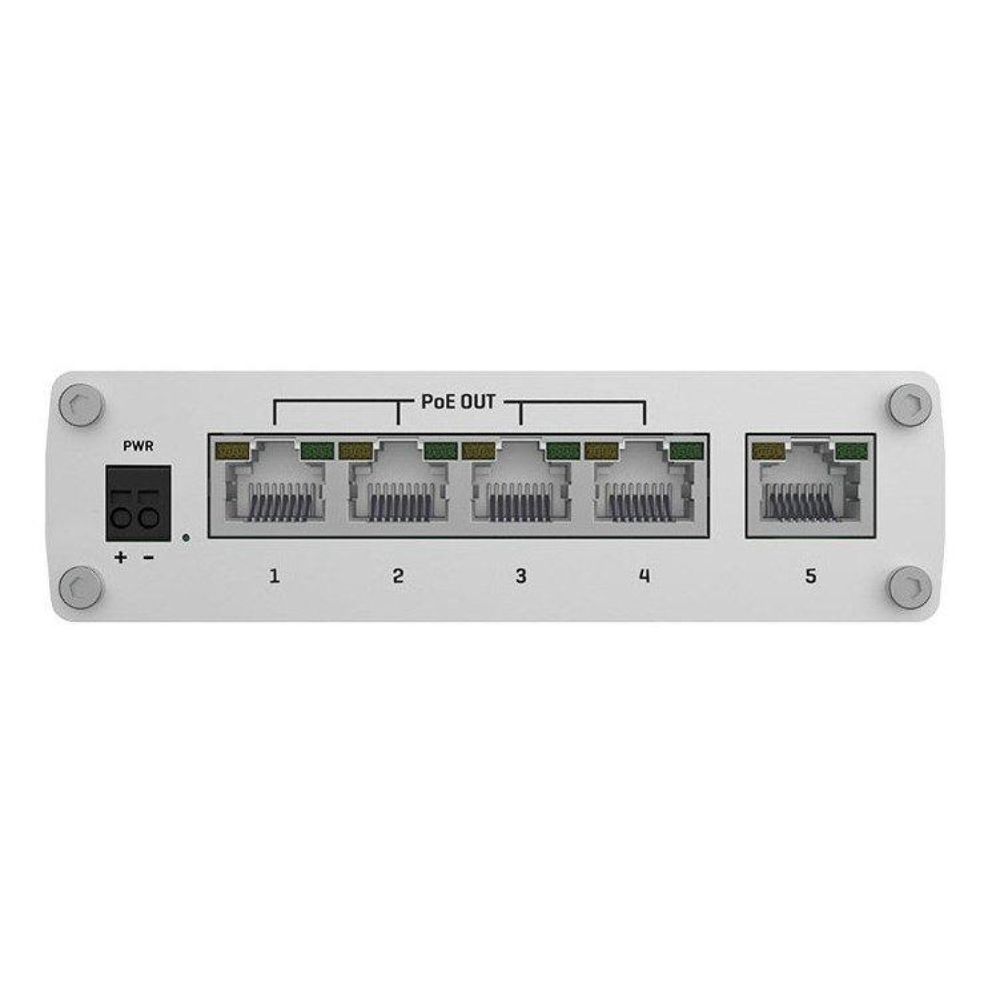 Коммутатор Teltonika TSW101 5 x Gigabit Ethernet po rts, 4 x PoE+ ports with 802.3af and 802.3at supp TSW101000000