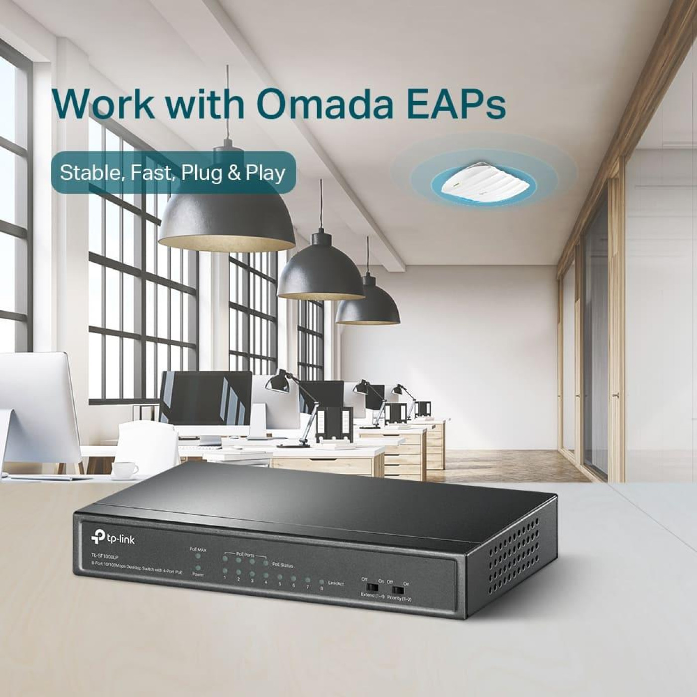 Комутатор TP-Link TL-SF1008LP (TL-SF1008LP)