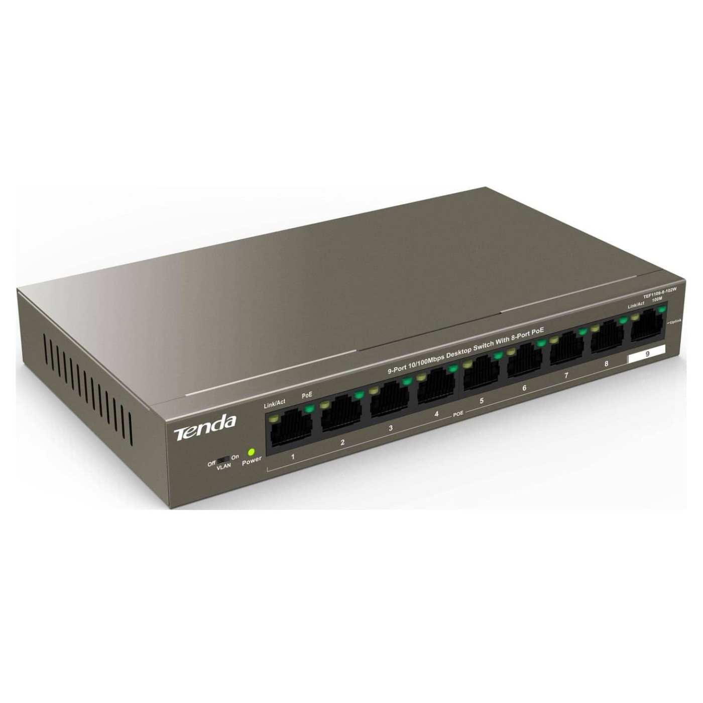 Комутатор Tenda TEF1109P-8-102W (TEF1109P-8-102W)