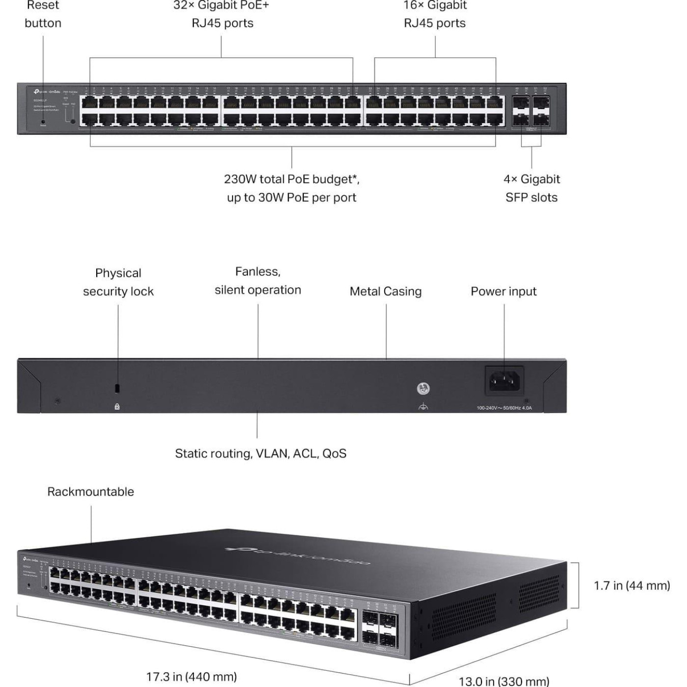 Коммутатор TP-Link Omada SG2452LP (SG2452LP)