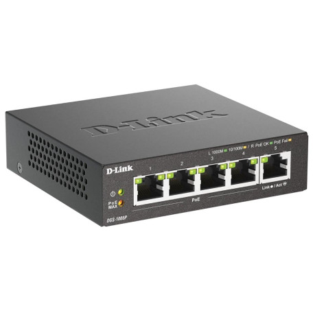 Комутатор D-Link DGS-1005P/E (5-Port 10000Base) (DGS-1005P/E)