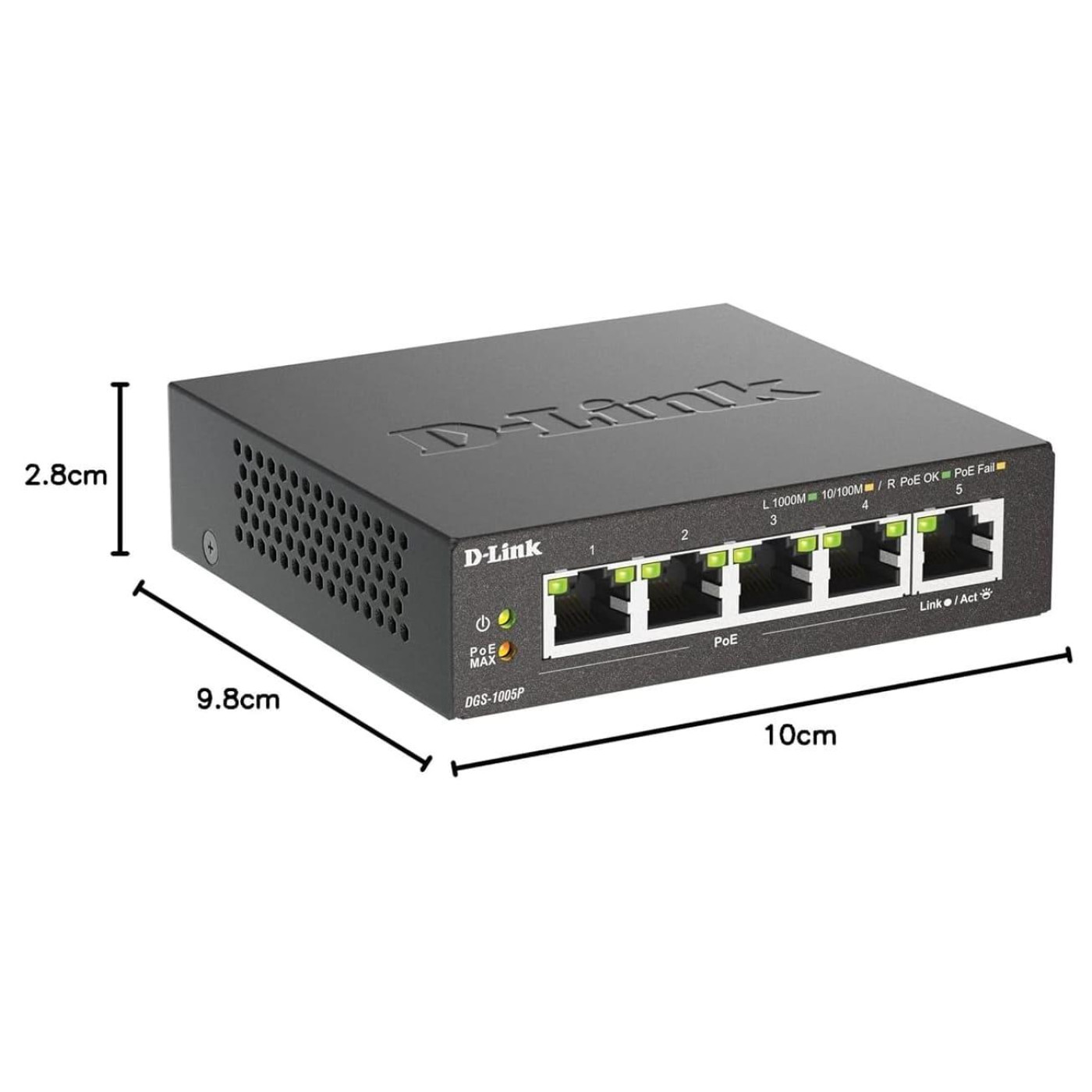 Комутатор D-Link DGS-1005P/E (5-Port 10000Base) (DGS-1005P/E)
