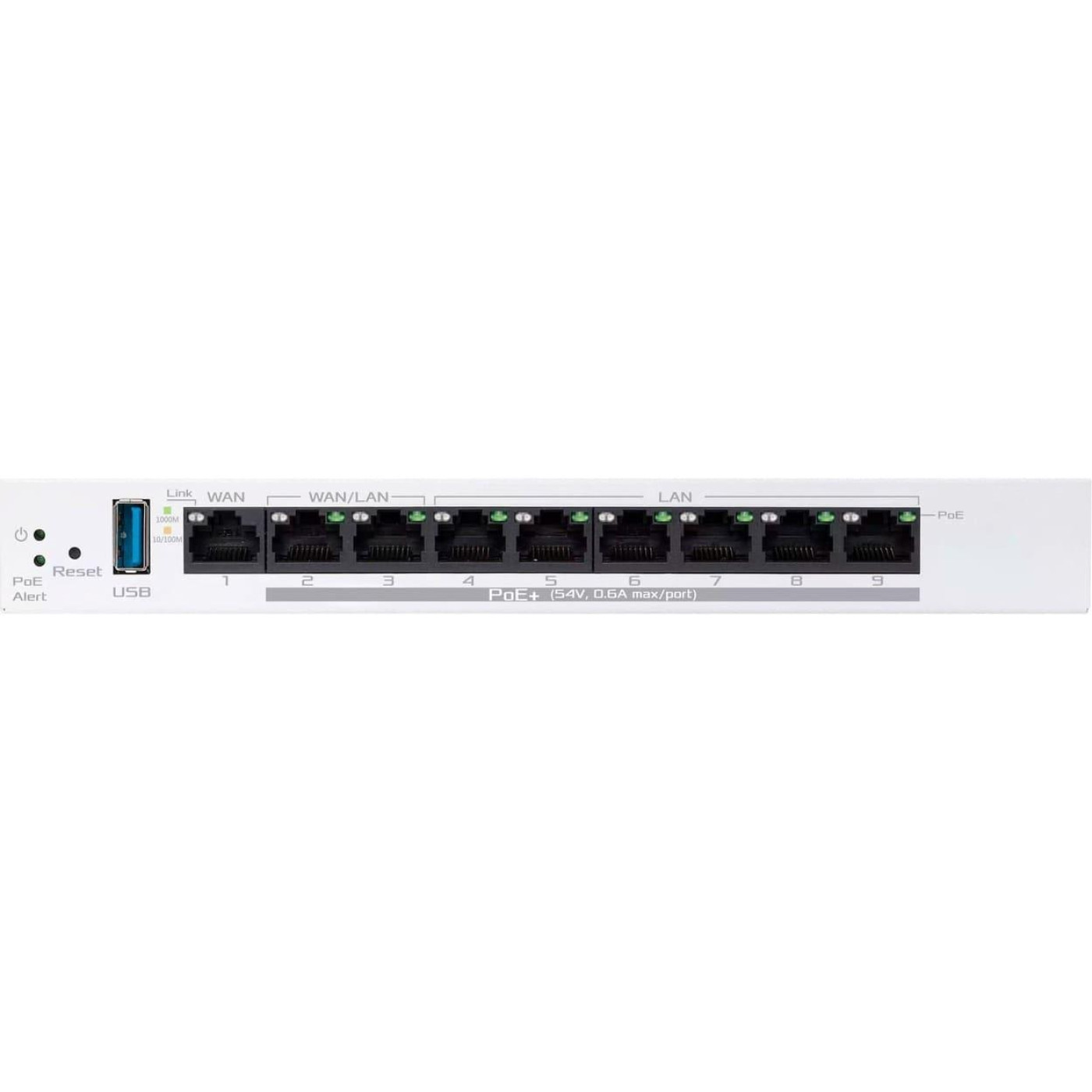 Комутатор ASUS ExpertWiFi EBG19P 8xGE LAN (8xPoE), 1xGE WAN, 1xUSB 3.2, 123W, BT (90IG08C0-MO3B00)
