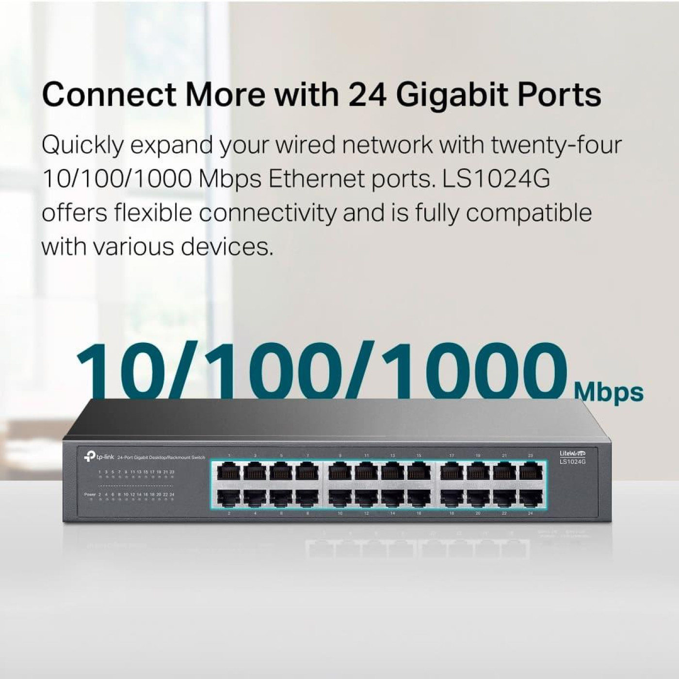 Комутатор TP-Link 24-портовий гігабітний настільний/стійковий (LS1024G)