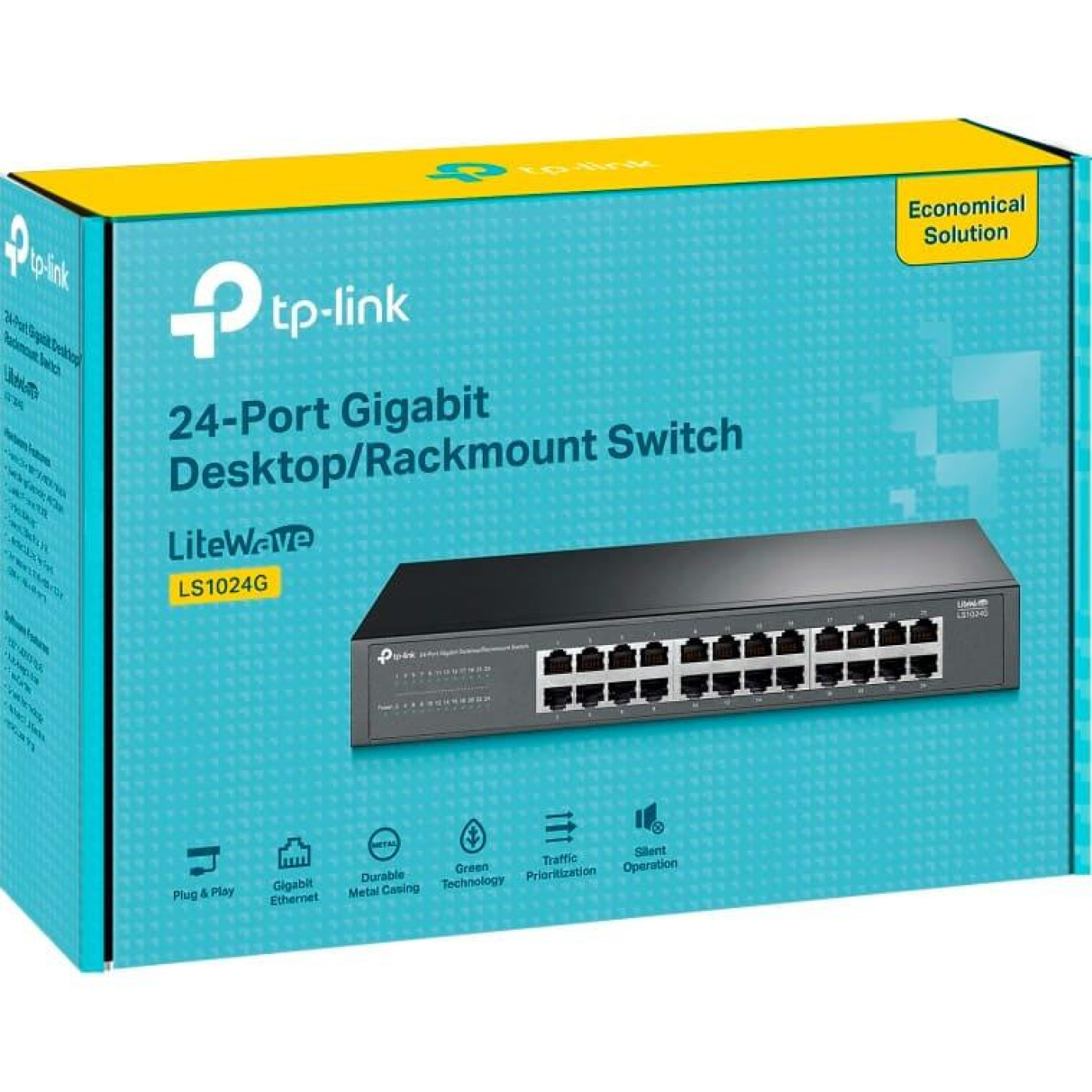 Комутатор TP-Link 24-портовий гігабітний настільний/стійковий (LS1024G)
