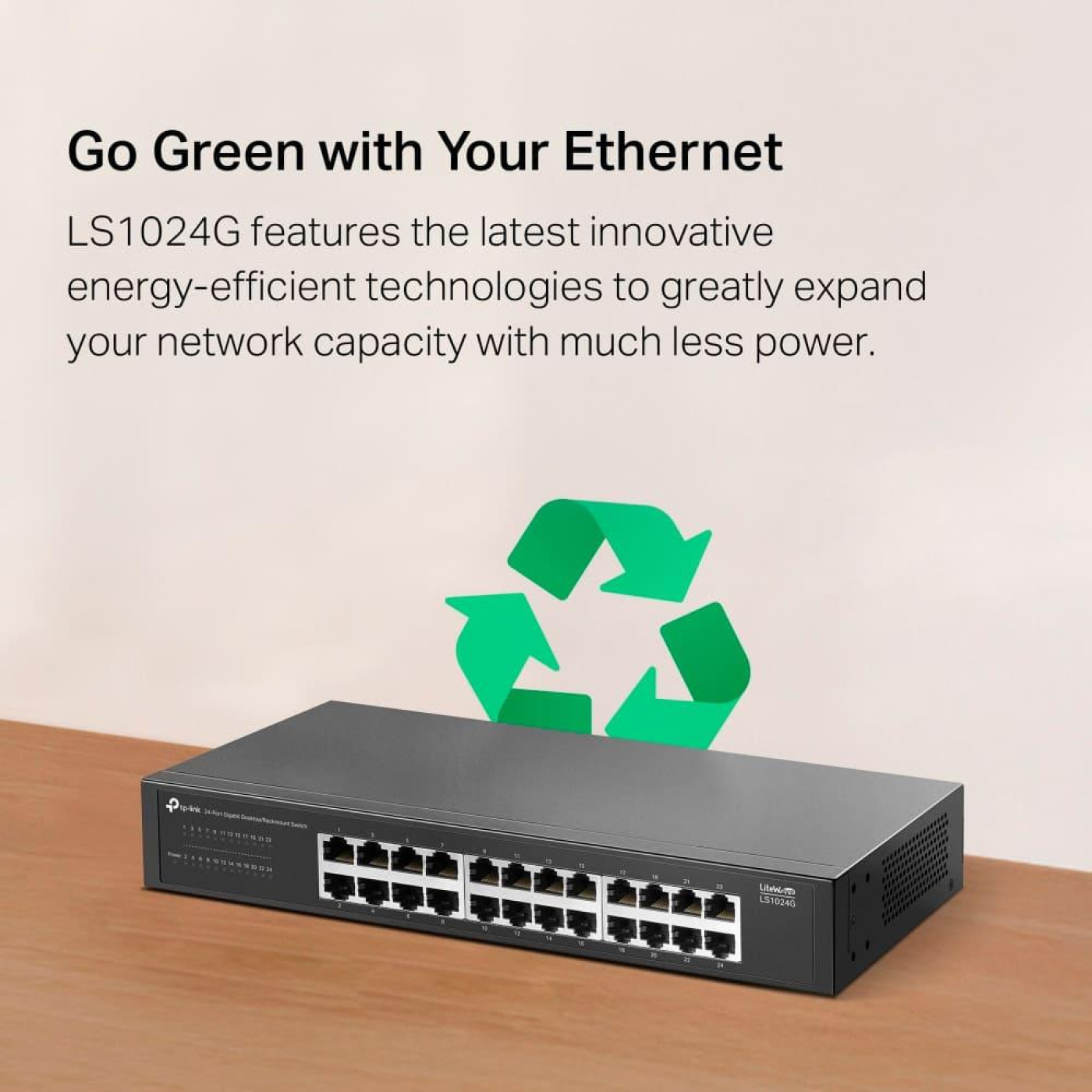 Комутатор TP-Link 24-портовий гігабітний настільний/стійковий (LS1024G)