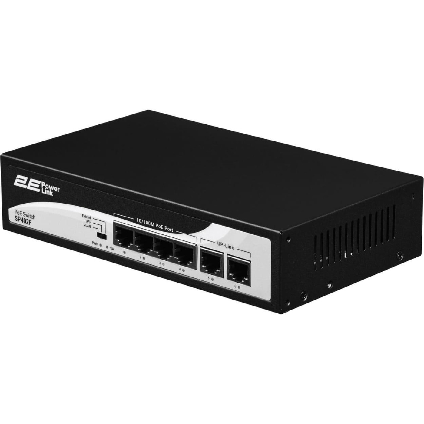 Комутатор 2E PowerLink SP402F 4xFE PoE+, 2xFE Uplink, 55Вт