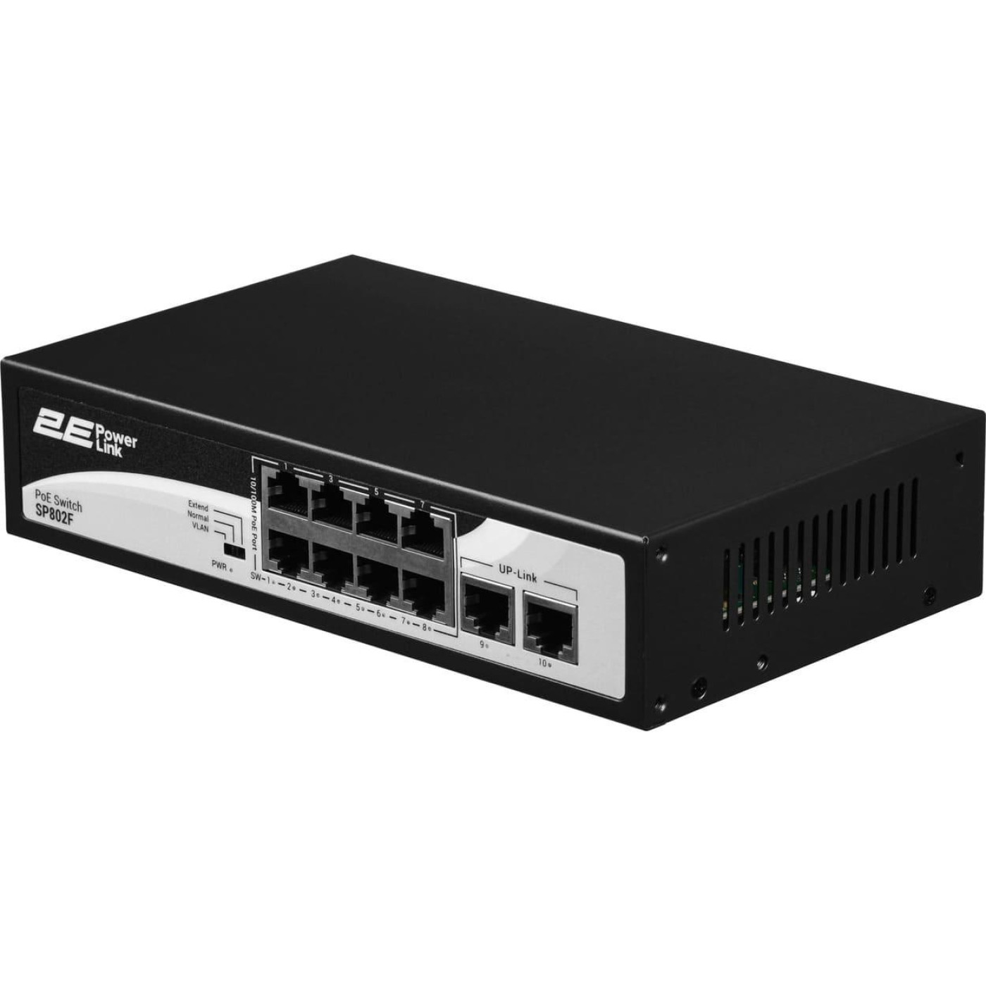 Коммутатор 2E Network active 2E PowerLink SP802F 8xFE PoE+, 2xFE Uplink, 96Вт (2E-SP802F-2)