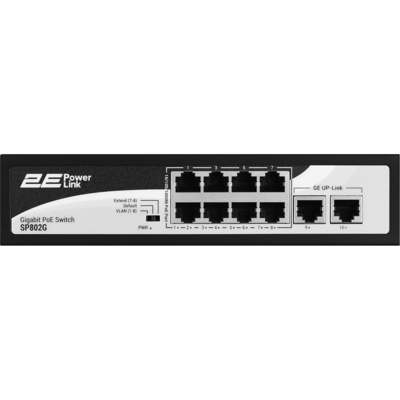 Коммутатор 2E Network active 2E PowerLink SP802G 8xGE PoE+, 2xGE Uplink, 120Вт (2E-SP802G-2)