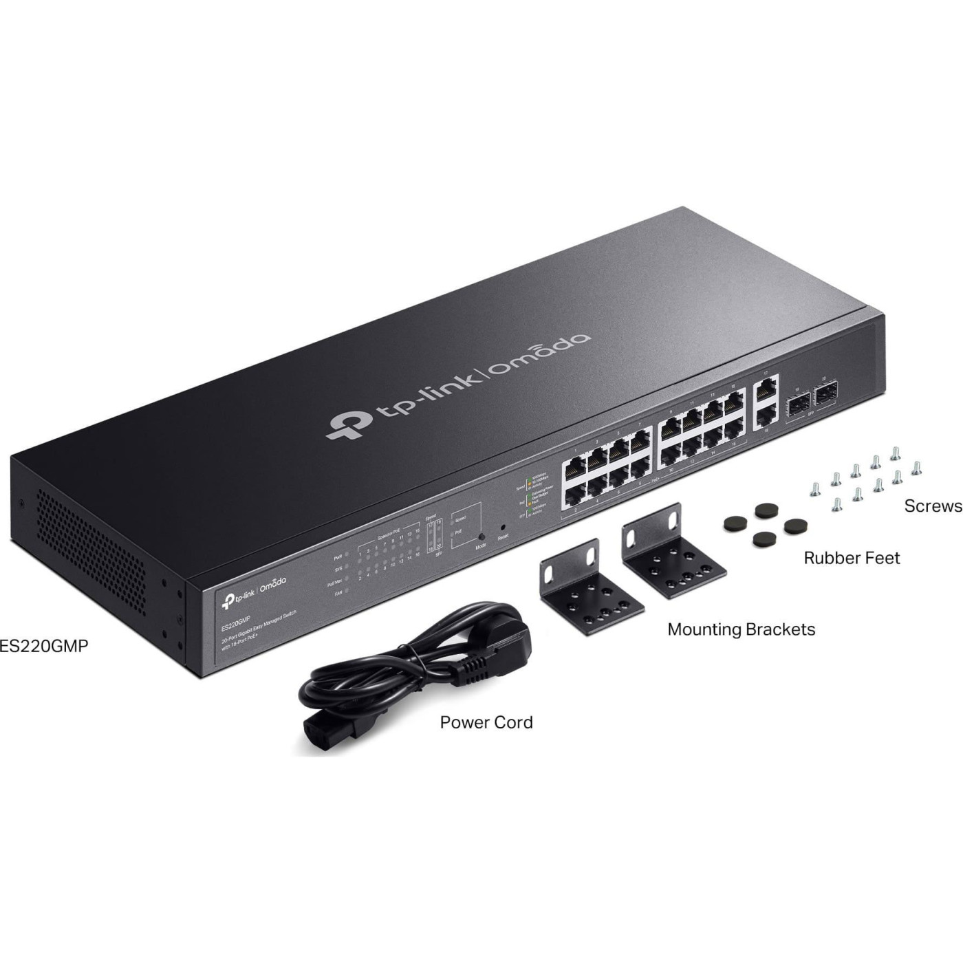 Комутатор TP-Link 20-портовий гігабітний комутатор, ES220GMP (ES220GMP)