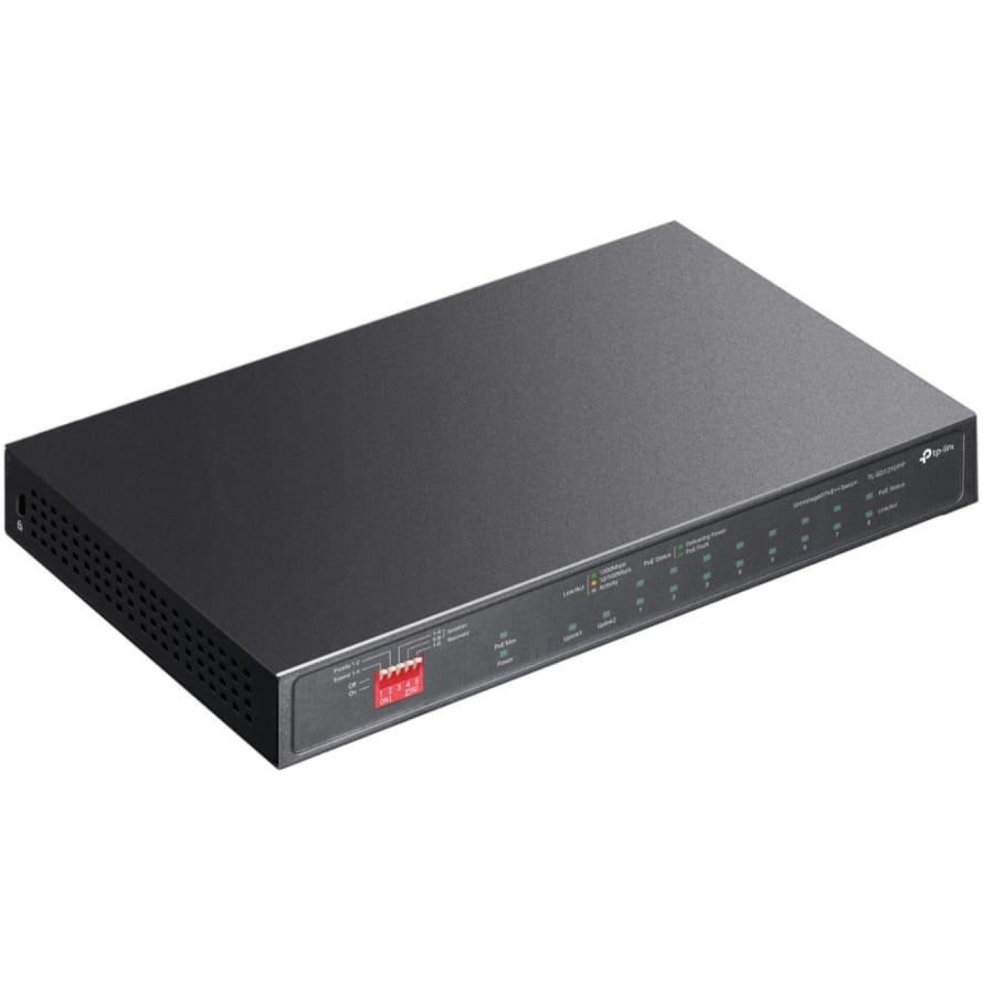 Комутатор TP-Link 10-портовий гігабітний настільний з 6 портами PoE+ та 2 портами PoE++ (TL-SG1210PP)