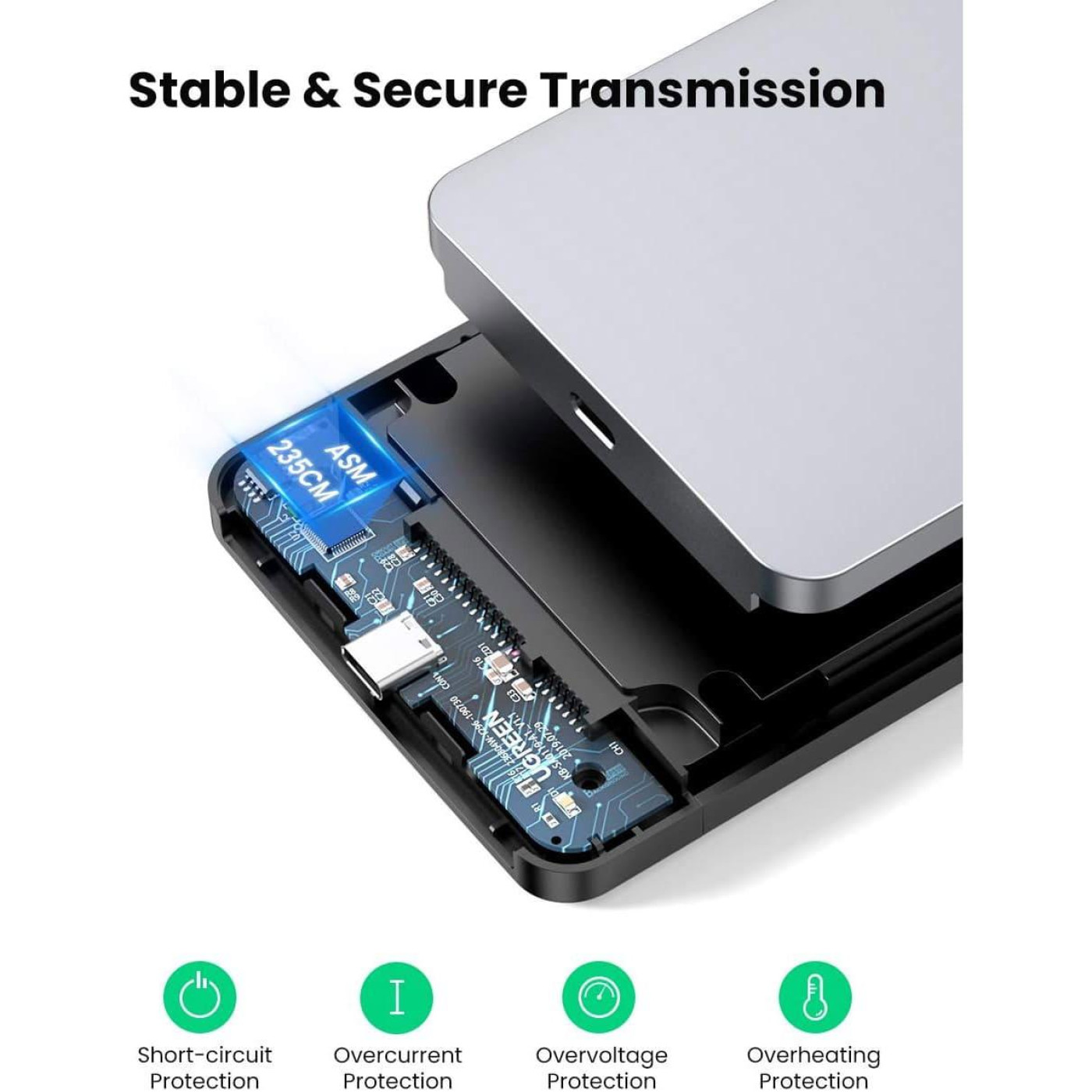 Зовнішня кишеня Ugreen 2.5-Inch SATA External Hard Drive Enclosure (UGR-70498)