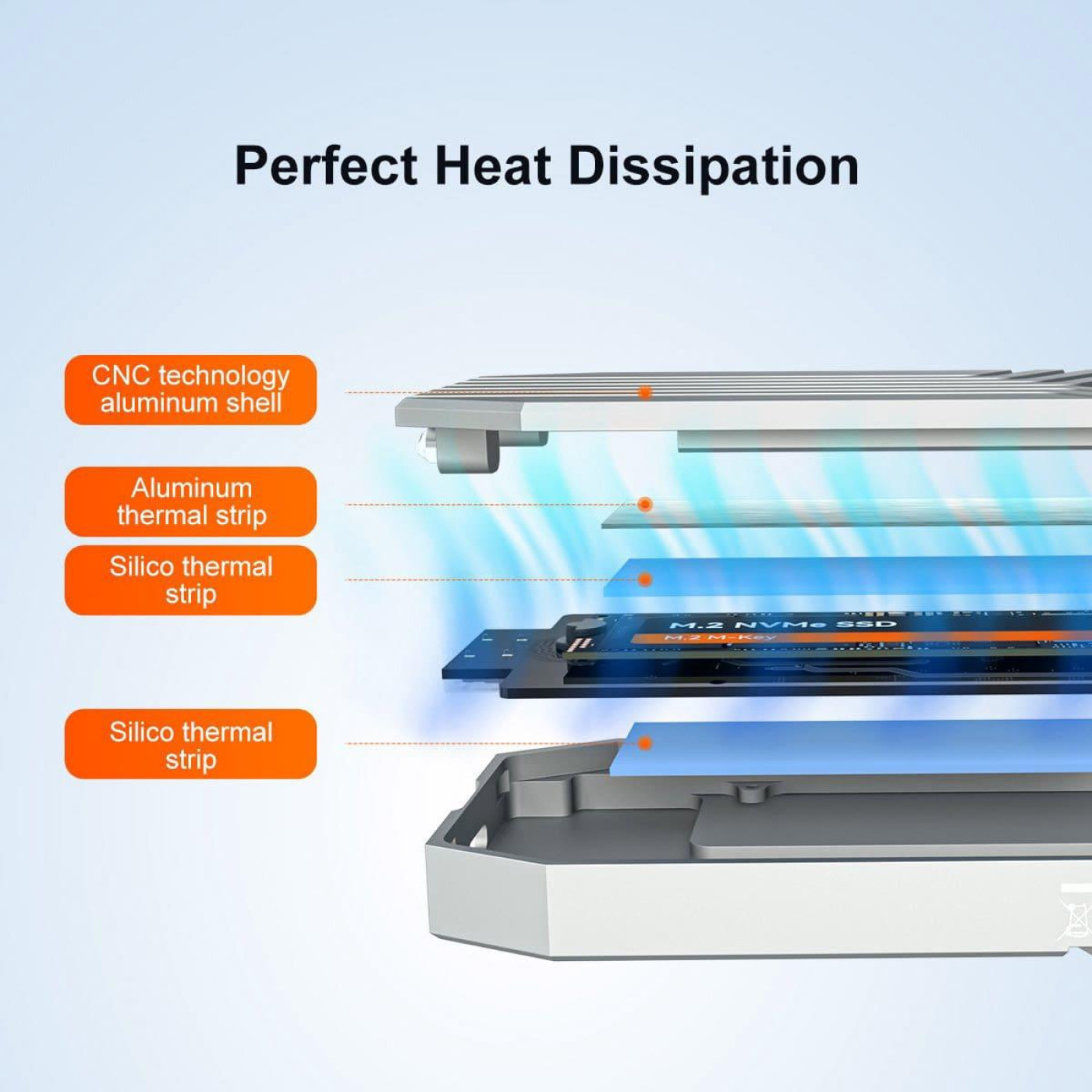 Внешний карман Maiwo M.2 SSD NVMe 2280 ч-з USB4.0 Type-C 40Gbps (K1695)