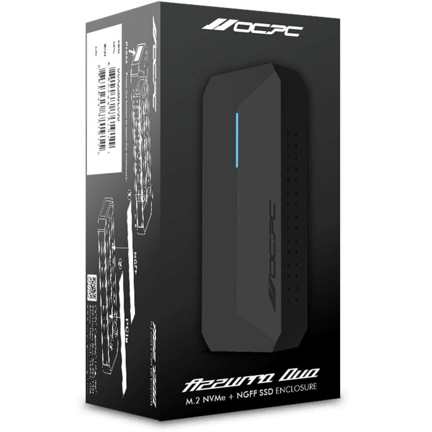 Внешний карман OCPC Azzurro Duo NVMe PCIe M.2 to USB 3.1 (OCAZZM2ECSD)