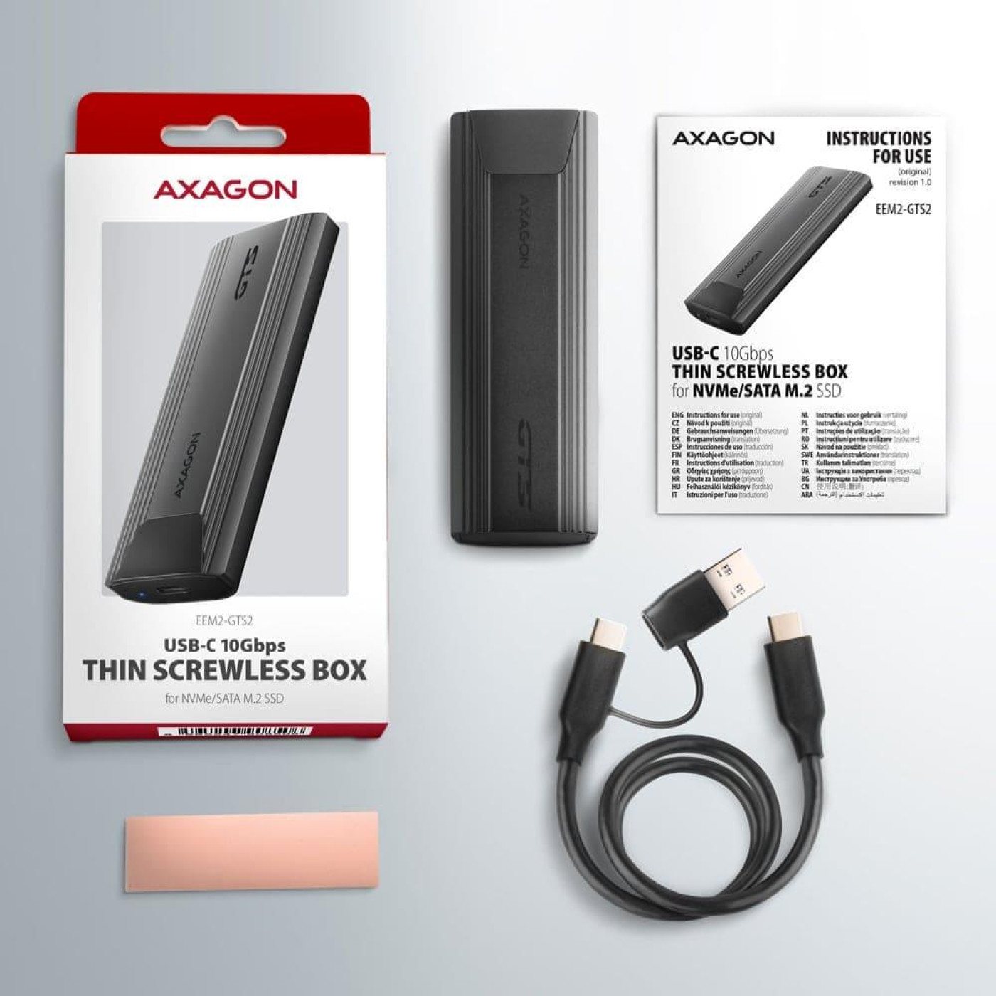 Внешний карман AXAGON EEM2-GTS2 (EEM2-GTS2)
