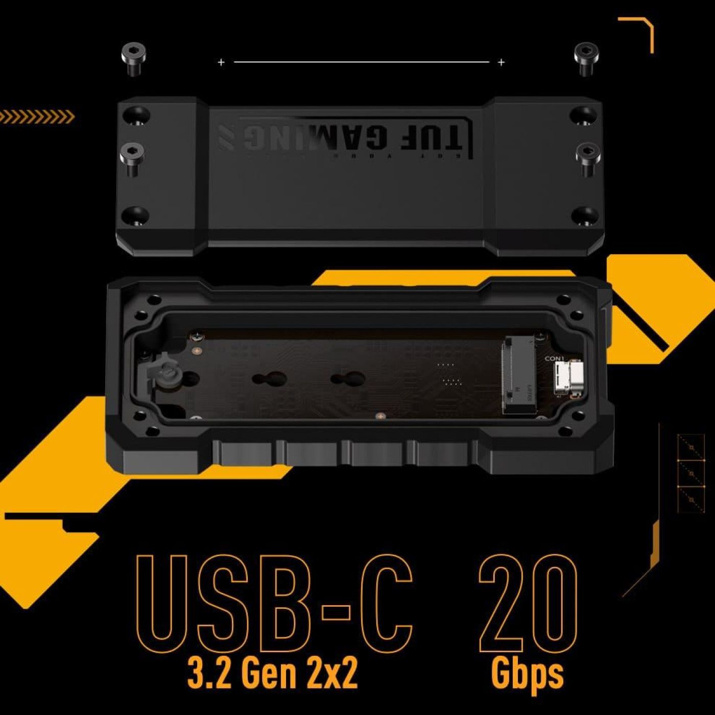 Внешний карман ASUS для SSD TUF GAMING A2/BLK/G/AS (90DD02X0-M09000)