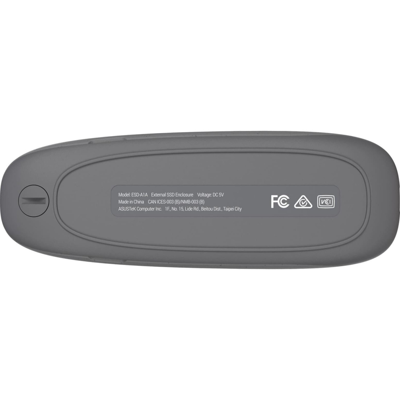 Внешний карман ASUS для SSD COBBLE/GRAY/G/AS/ESD-A1A /GRAY/G/ PCIe NVMe M.2 2230/2242/2260/2280 USB Type-C 3.2 Gen 2x1 сирий (90DD02R6-M09000)