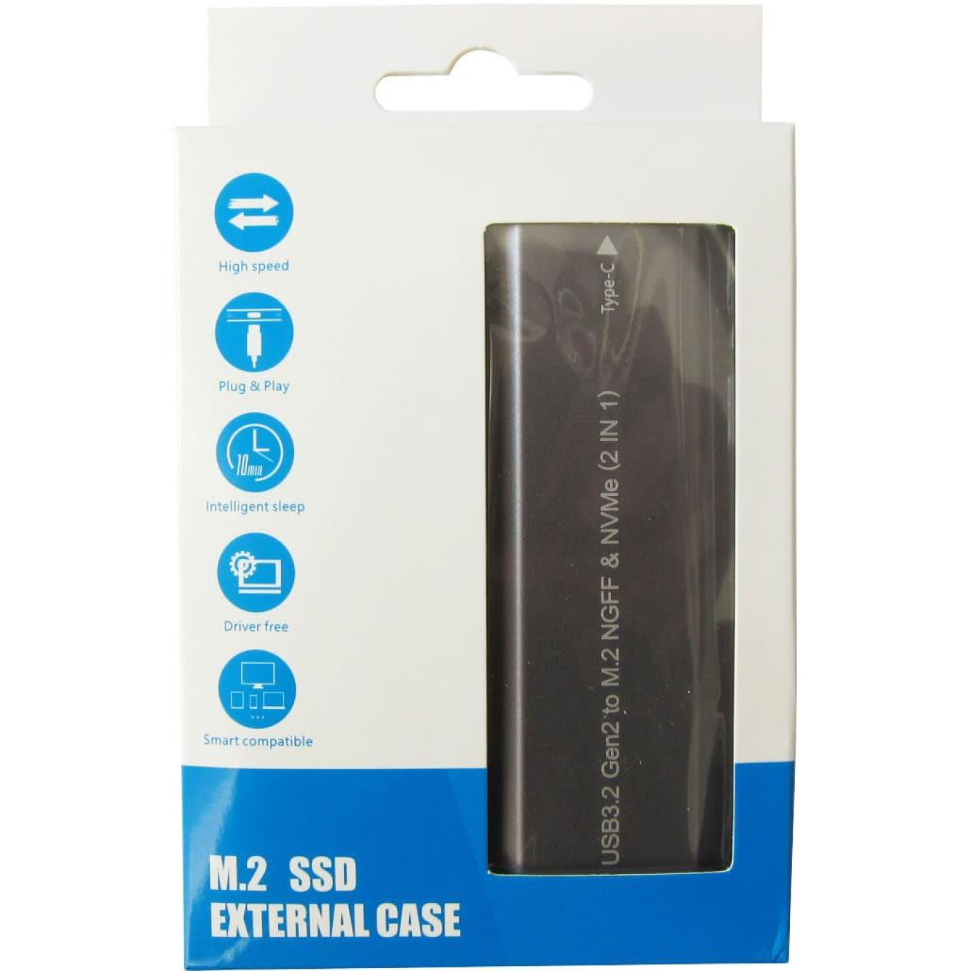 Внешний карман Dynamode M.2 SSD NVMe/SATA combo USB3.1 GEN2 USB-C (DM-CAD-SSD05)