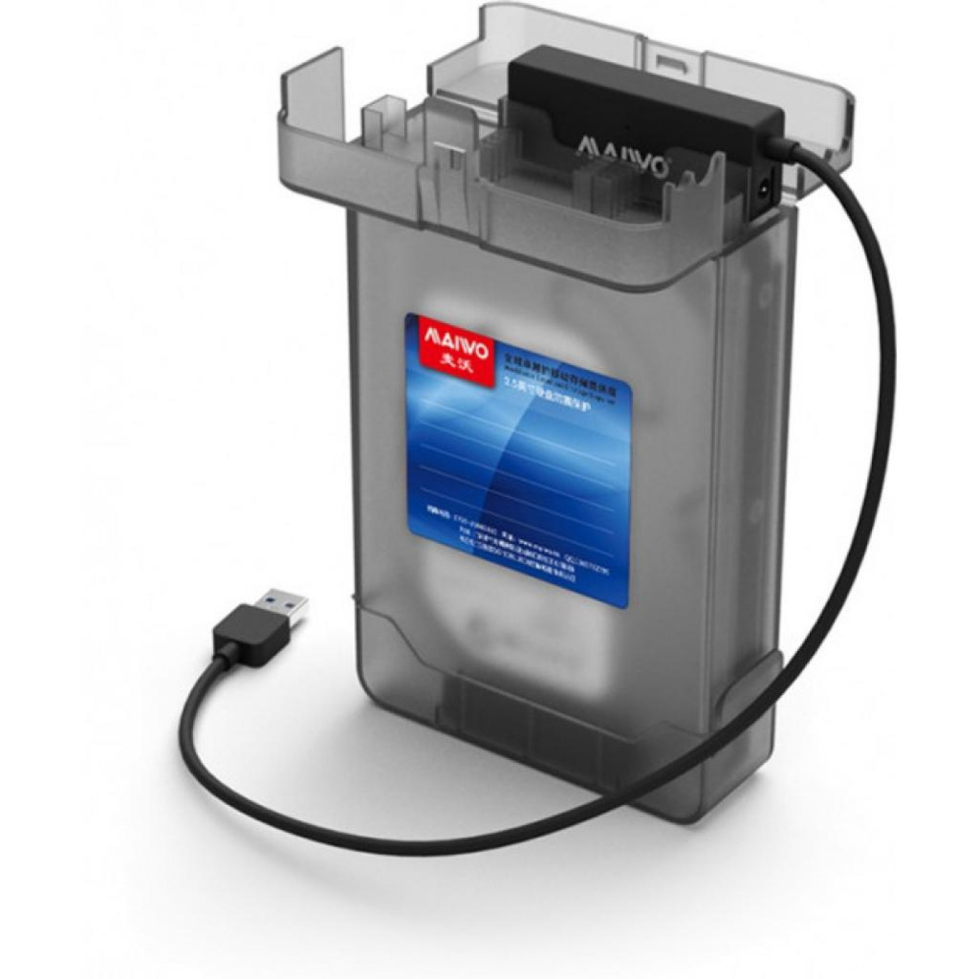 Зовнішня кишеня Maiwo K104A USB 3.0 - SATA III, с Блоком питания 12В/2А (K10435)