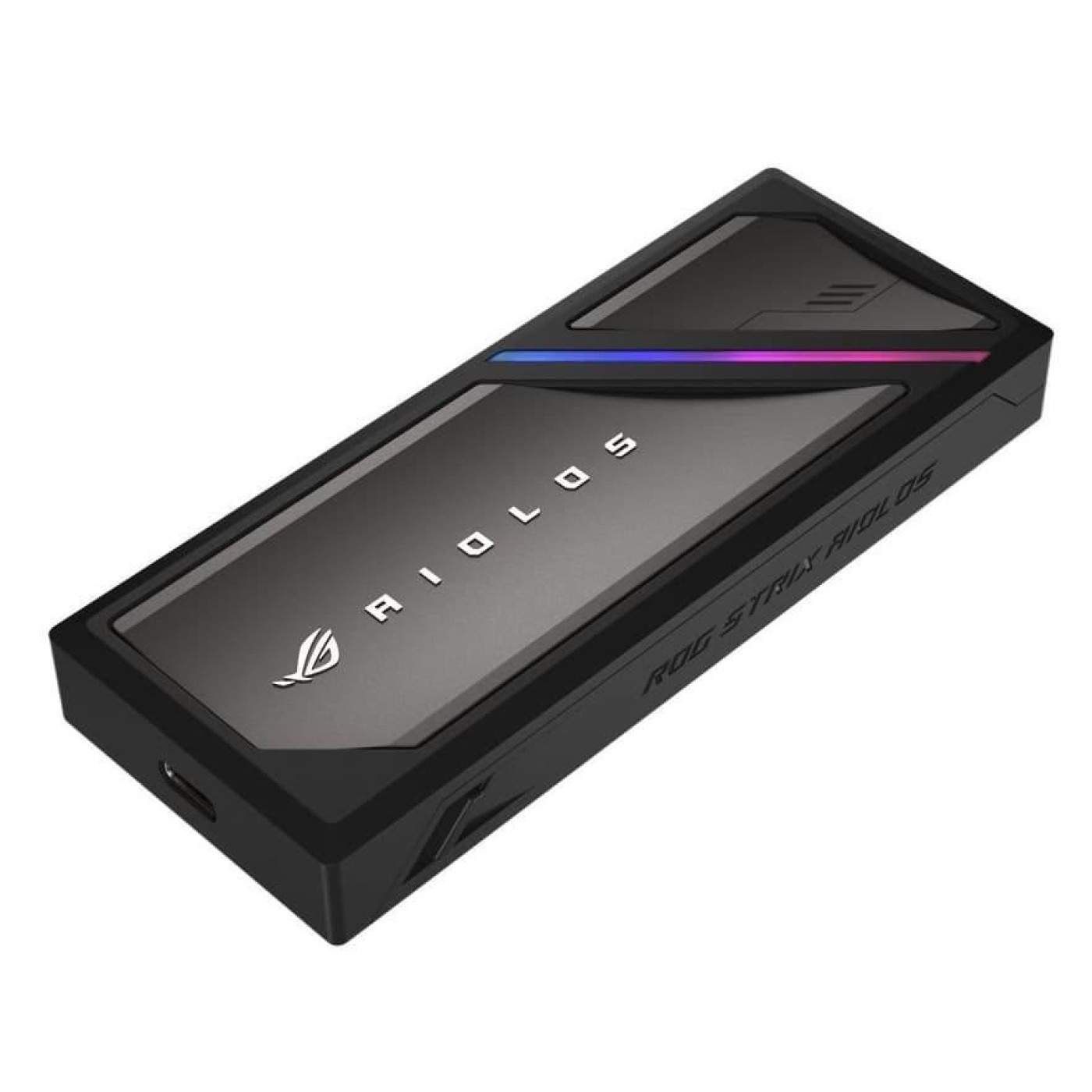 Портативний корпус ASUS для SSD ROG STRIX AIOLOS PCIe NVMe M.2 2230/2242/2260/2280 USB Type-C 3.2 Gen 2x2 ARGB чорний
