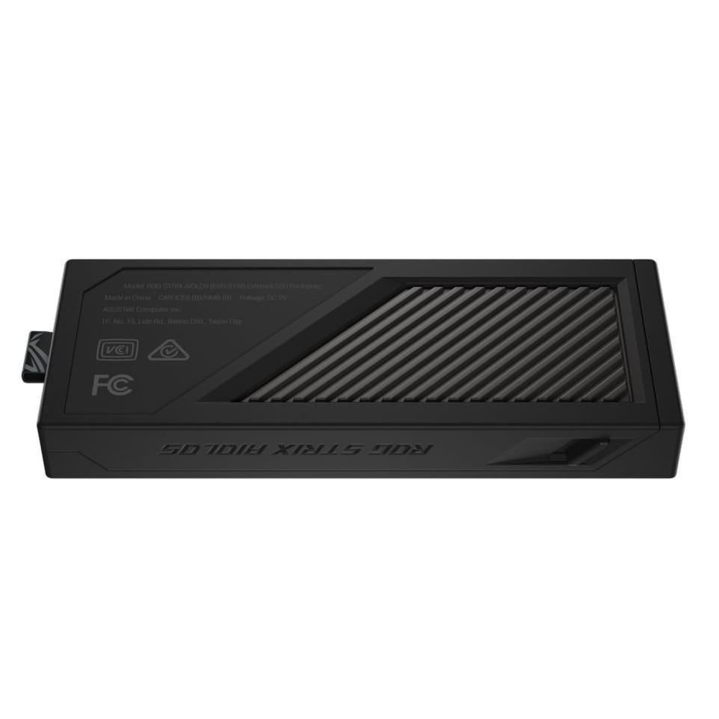 Портативний корпус ASUS для SSD ROG STRIX AIOLOS PCIe NVMe M.2 2230/2242/2260/2280 USB Type-C 3.2 Gen 2x2 ARGB чорний