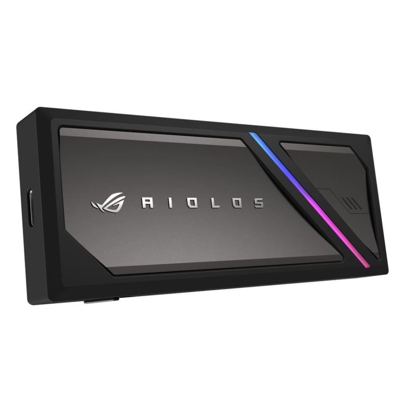 Портативний корпус ASUS для SSD ROG STRIX AIOLOS PCIe NVMe M.2 2230/2242/2260/2280 USB Type-C 3.2 Gen 2x2 ARGB чорний