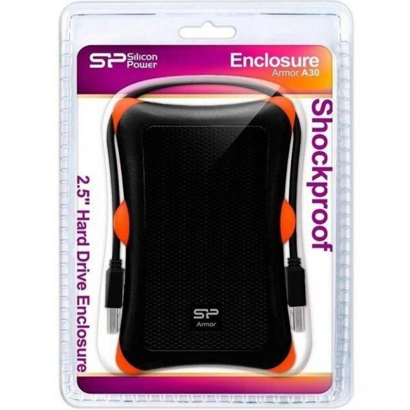 Внешний карман Silicon Power HDD/SSD 2.5ъъ Карман USB3.0 Armor A30 Black (SP000HSPHDA30S3K)