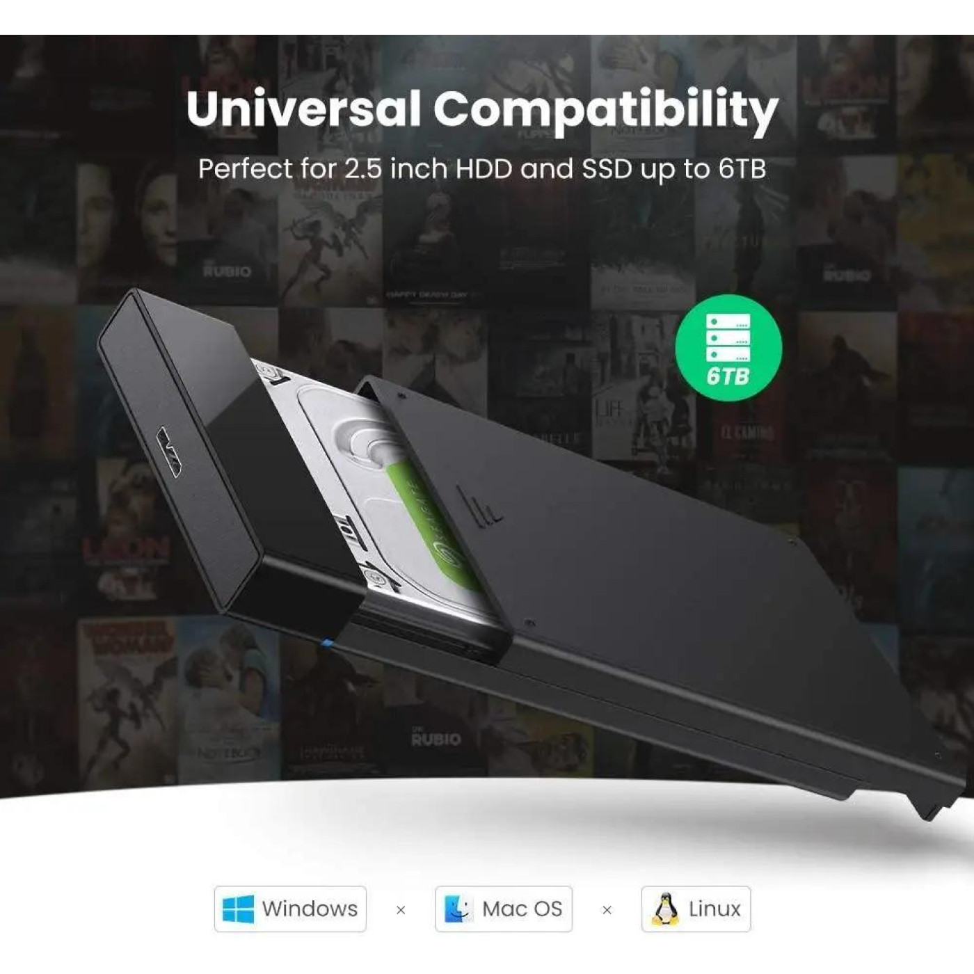 Зовнішня кишеня Ugreen US221 2.5 Inch Hard Drive Box (UGR-30848)