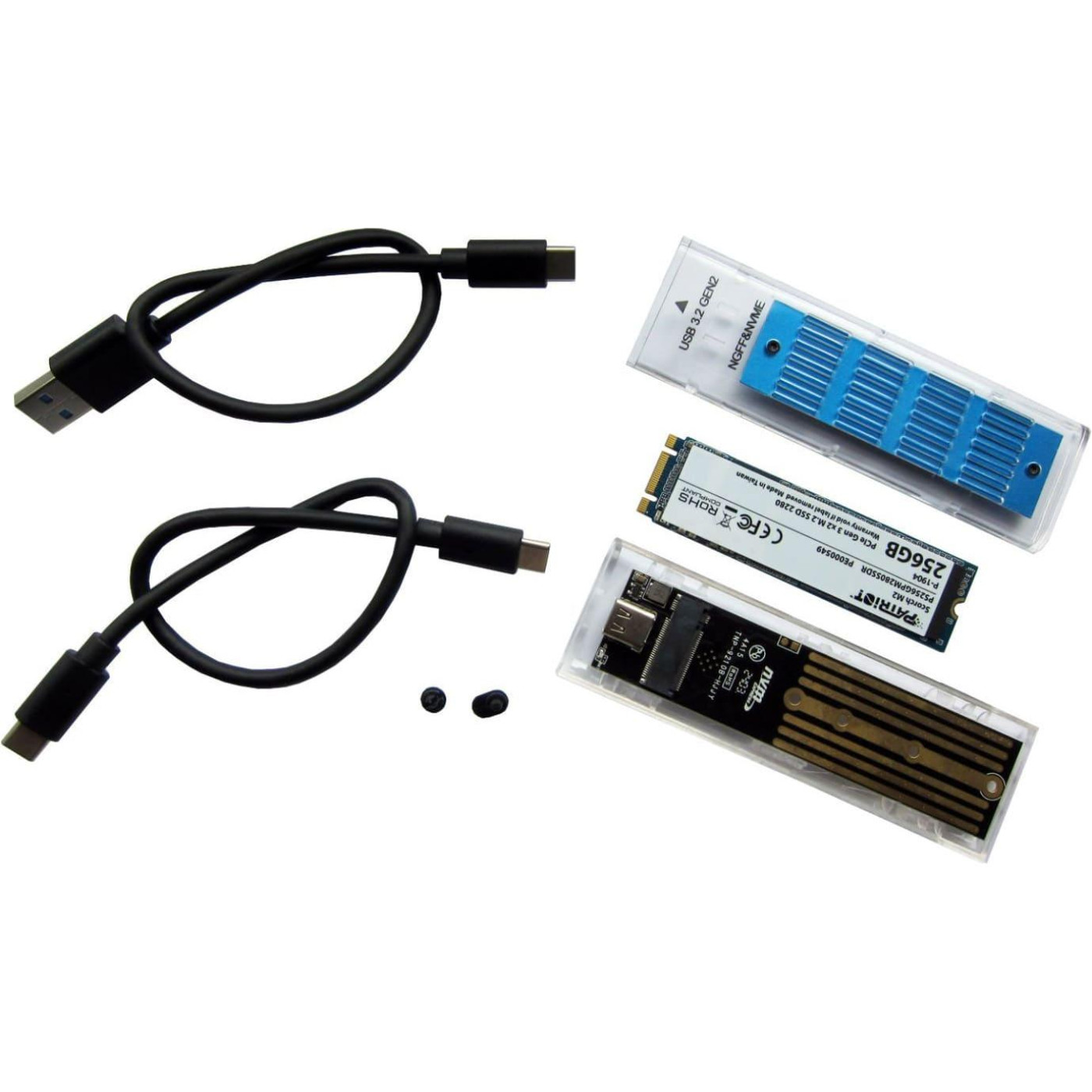 Внешний карман Dynamode M.2 SSD NVMe/SATA combo ч-з USB3.2 GEN2 Type-C (DM-CAD-SSD09)