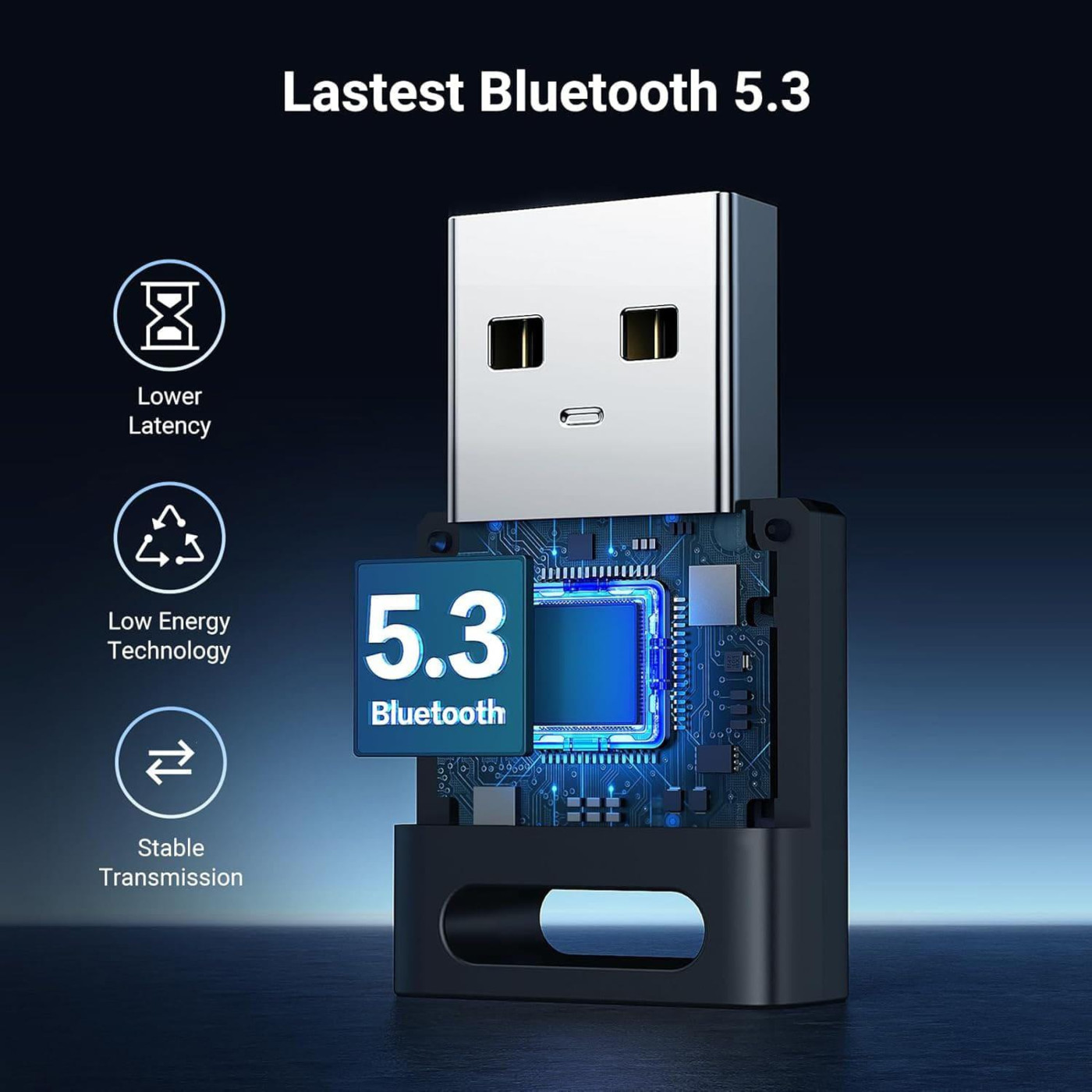 Bluetooth-адаптер Ugreen Bluetooth 5.3 USB CM591 Black (35995)