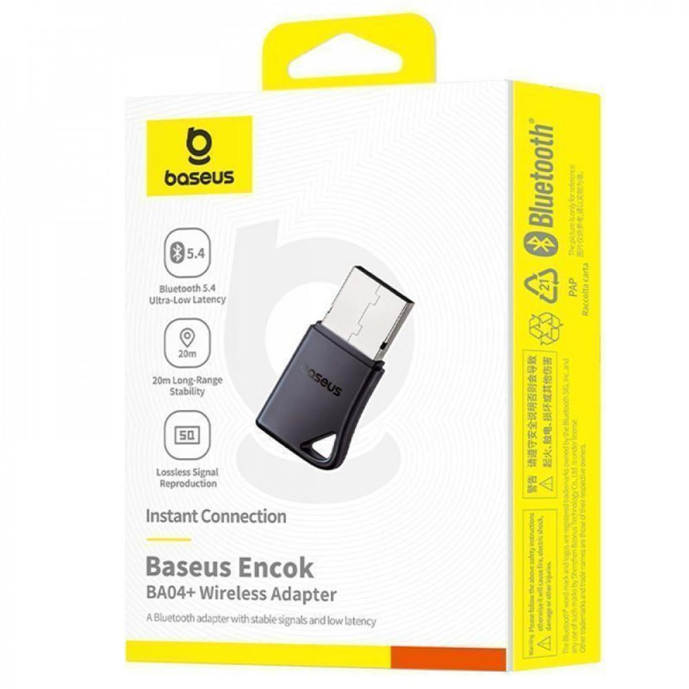Bluetooth-адаптер Bluetooth адаптер Baseus BA04+ black (A10082600121-00)