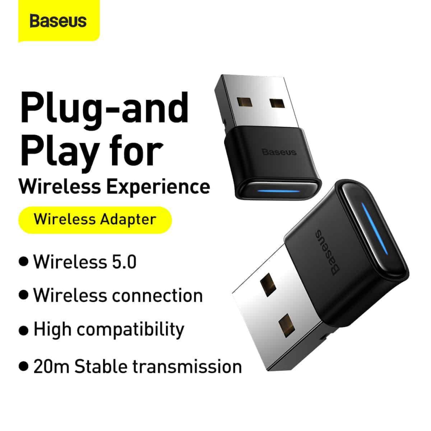 Bluetooth-адаптер Baseus Bluetooth Wireless Adapter BA04 Black (ZJBA000001)