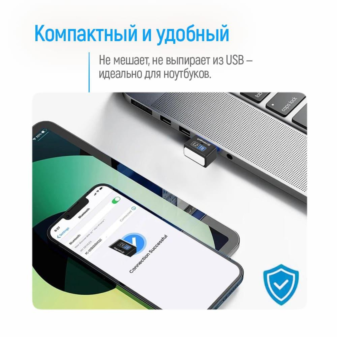 Bluetooth-адаптер ColorWay Bluetooth v5.3 USB, чорний (CW-AD-BT53)
