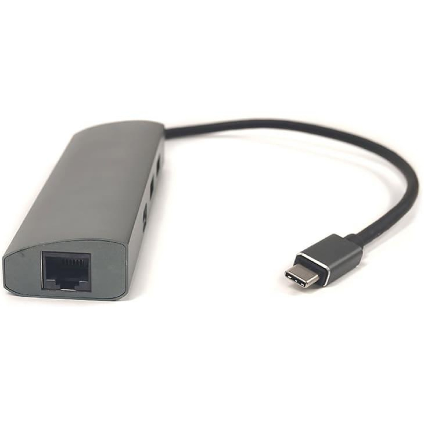 Перехідник PowerPlant Type-C - 2xUSB 3.0, Type-C USB 3.1, Gigabit Ethernet