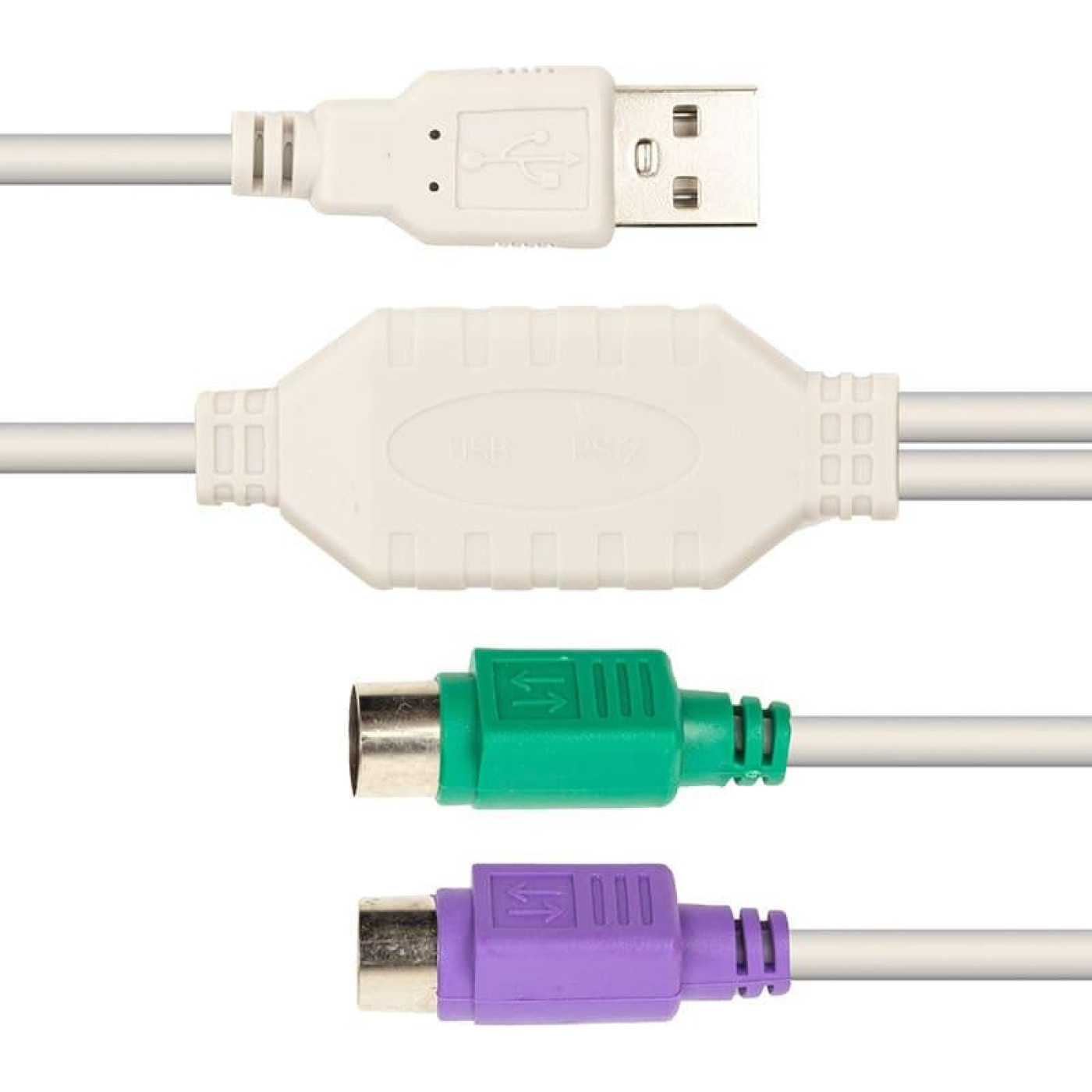 Перехідник PowerPlant USB -2х PS/2, 30 см