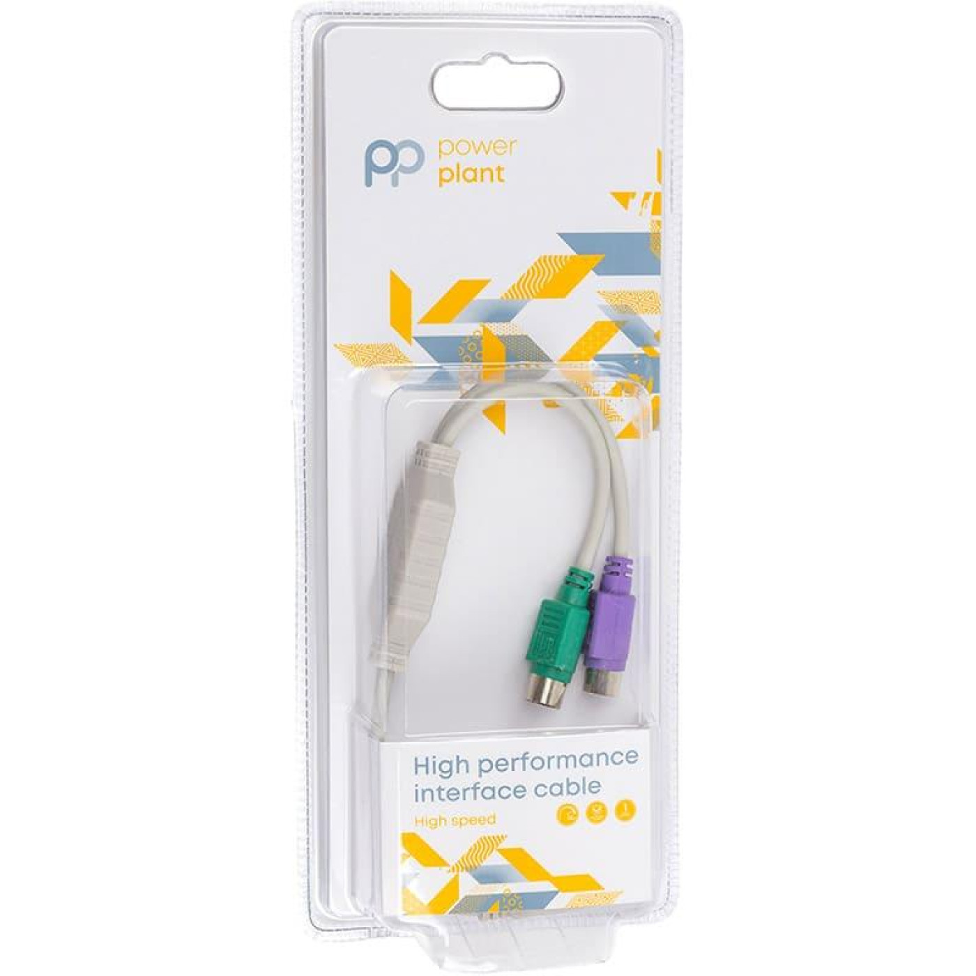 Перехідник PowerPlant USB -2х PS/2, 30 см