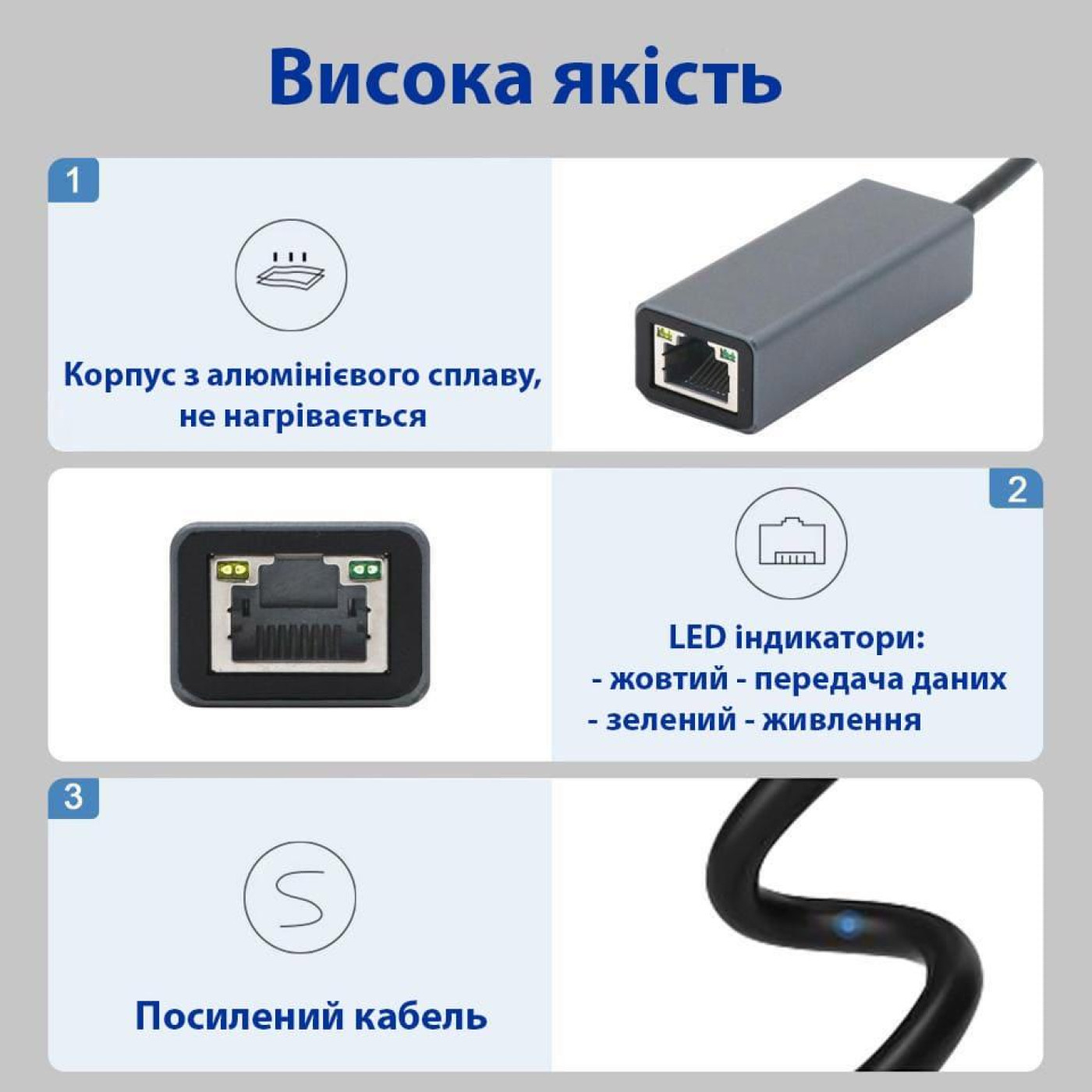 Перехідник Dynamode USB 3.0 to RJ45 Gigabit Lan (DM-AD-GLAN)