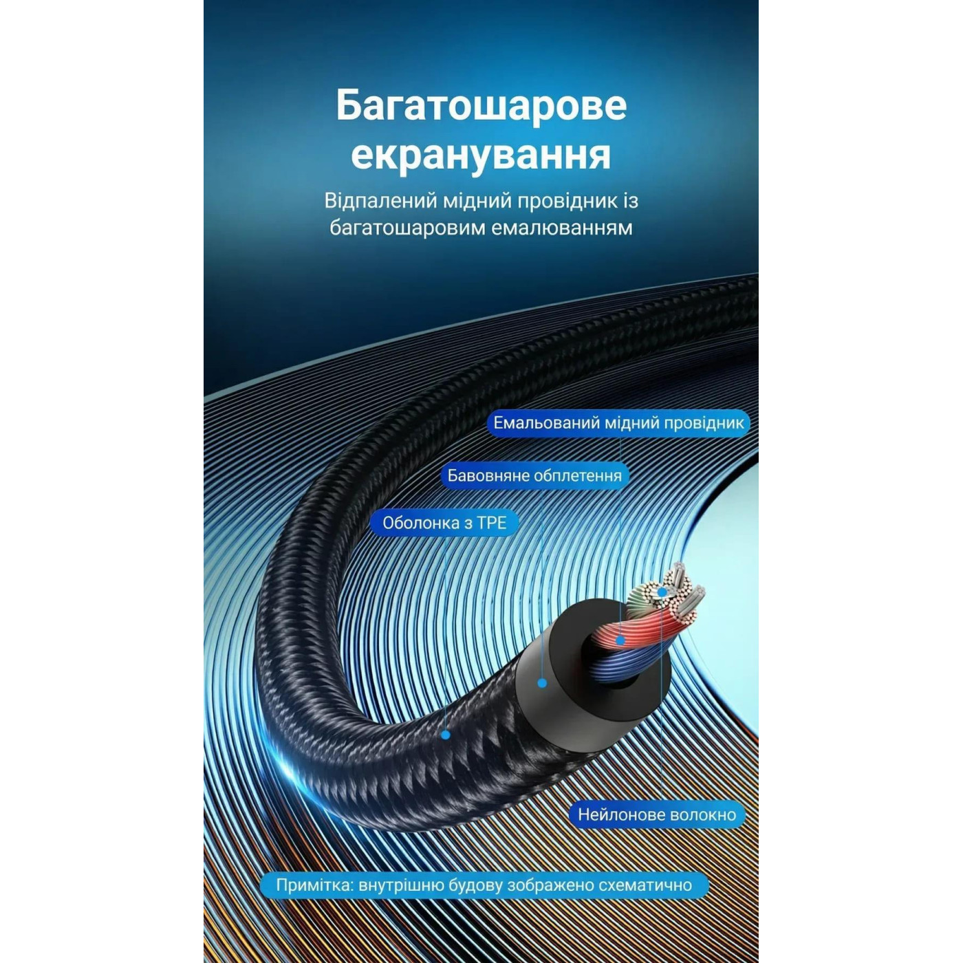 Переходник Vention Audio Type-C М -> 2RCA F 0,5м чорний (BGVHD)