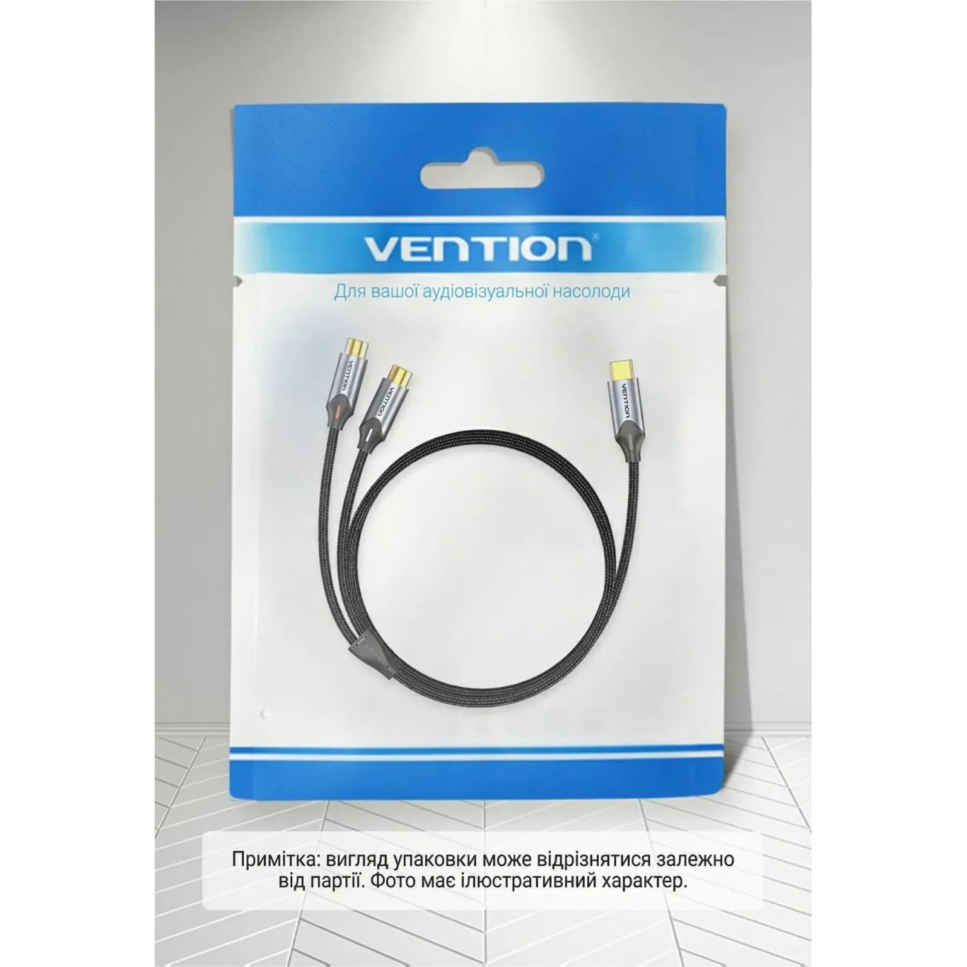 Переходник Vention Audio Type-C М -> 2RCA F 0,5м чорний (BGVHD)