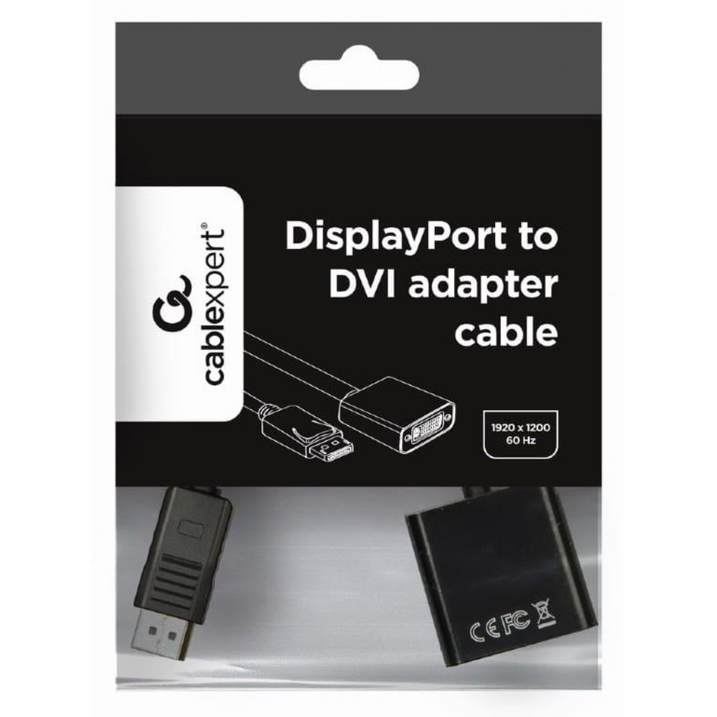 Перехідник Cablexpert DisplayPort - VGA 0.15м Black (A-DPM-VGAF-02)