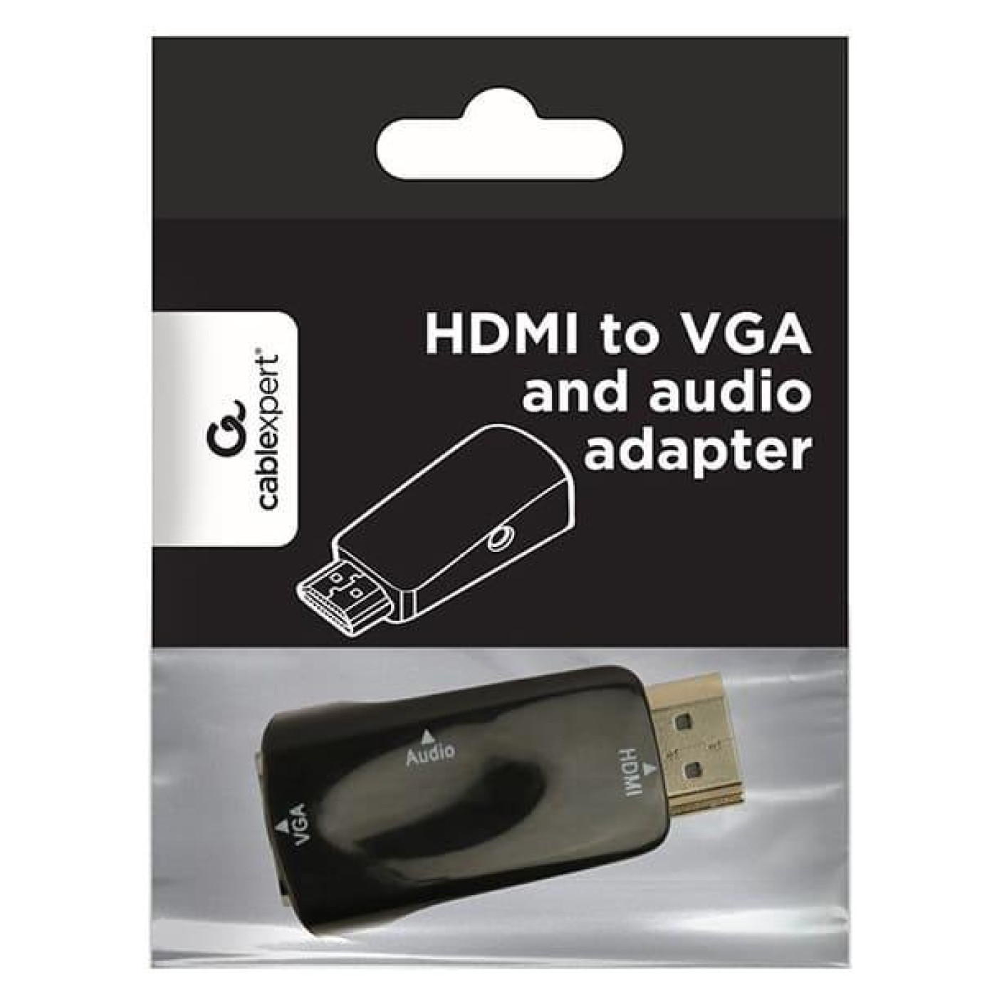 Перехідник Cablexpert HDMI-VGA M/F Black (A-HDMI-VGA-02)