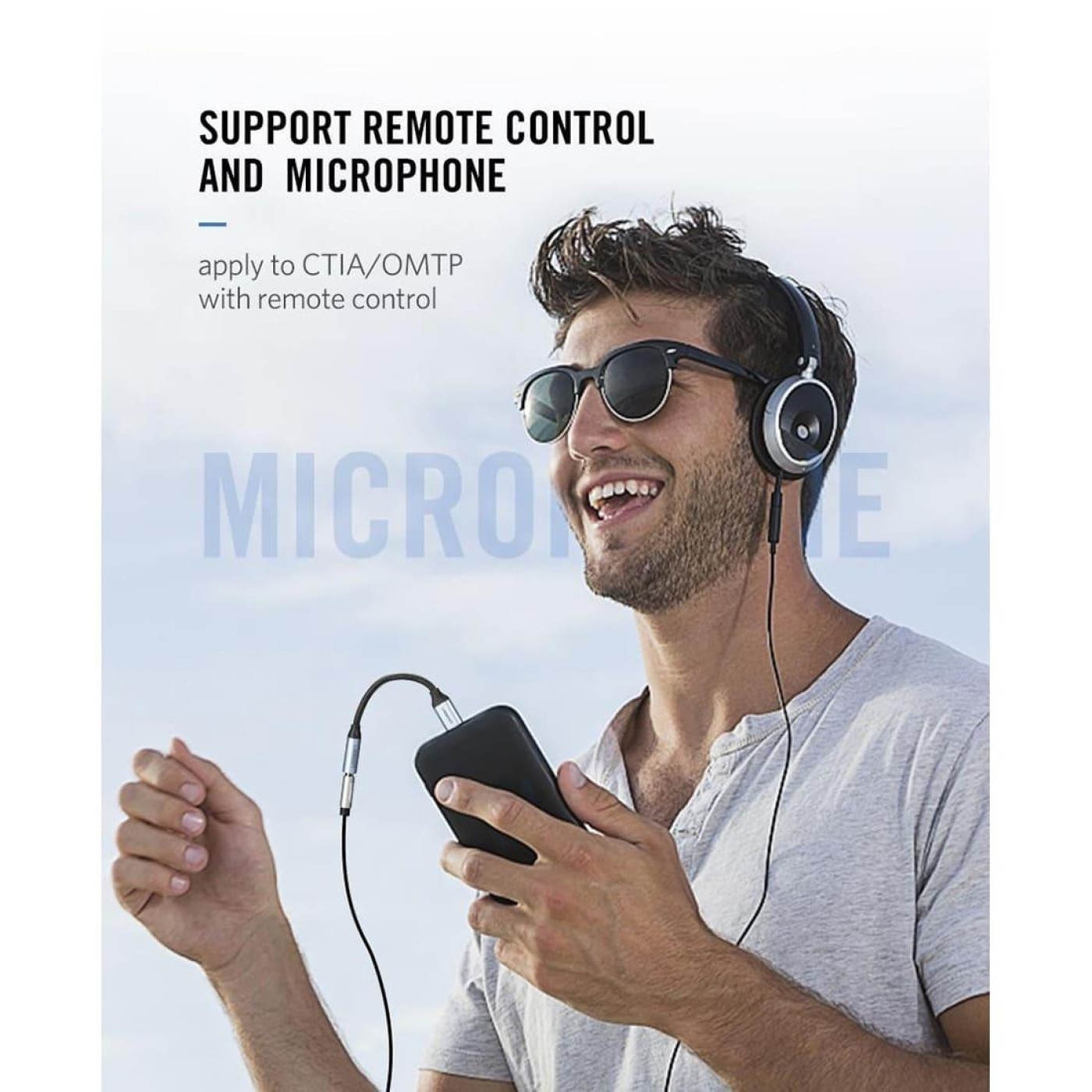 Перехідник Ugreen Type-C M to 3.5mm F Audio Adapter 10 сm AV142 (Gray) (30632)