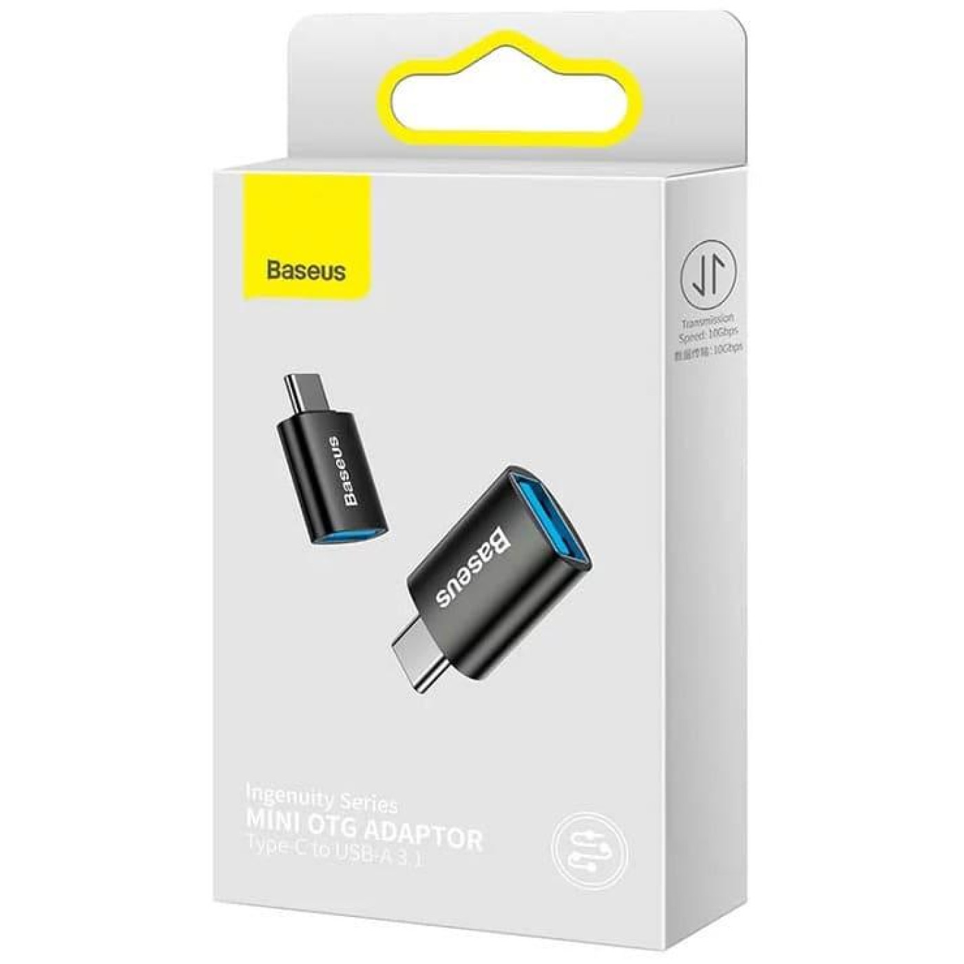 Перехідник Baseus Ingenuity Series Mini OTG Adaptor Type-C to USB-A 3.1 Black (ZJJQ000001)