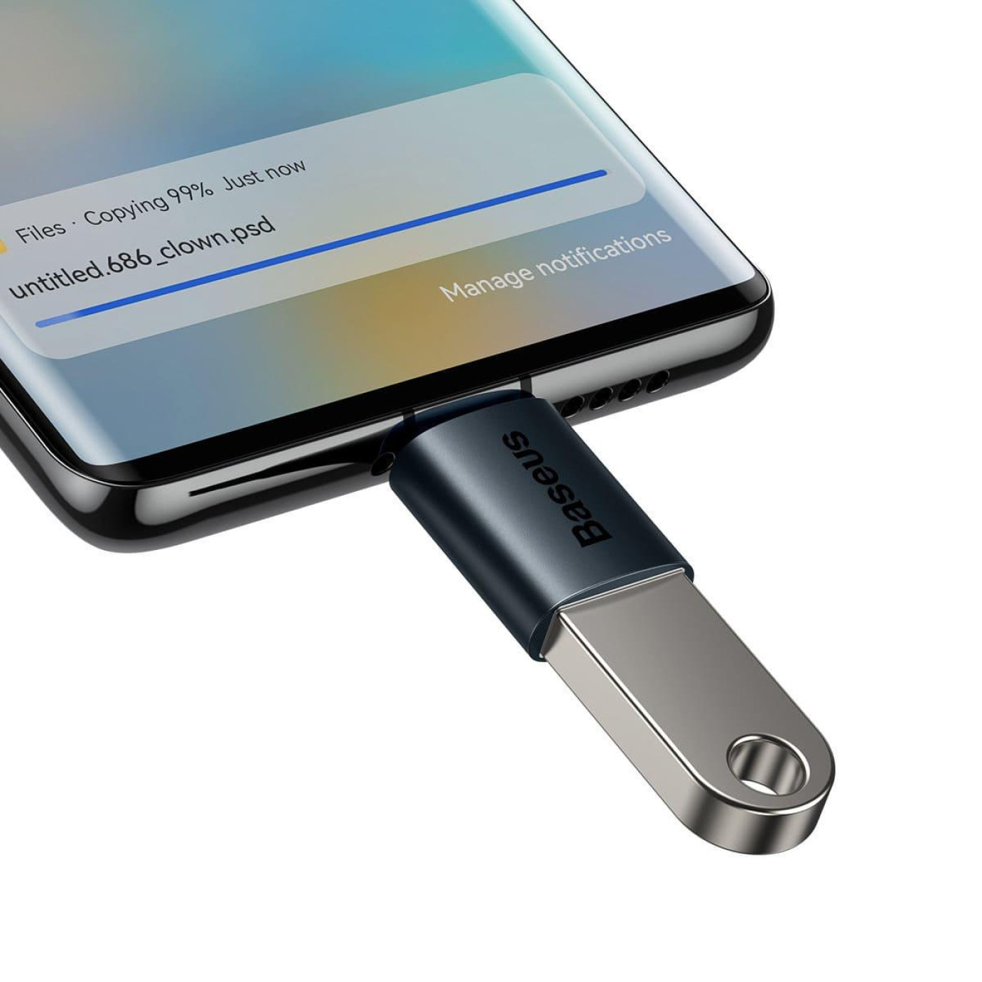 Перехідник Baseus Ingenuity Series Mini OTG Adaptor Type-C to USB-A 3.1 Blue (ZJJQ000003)