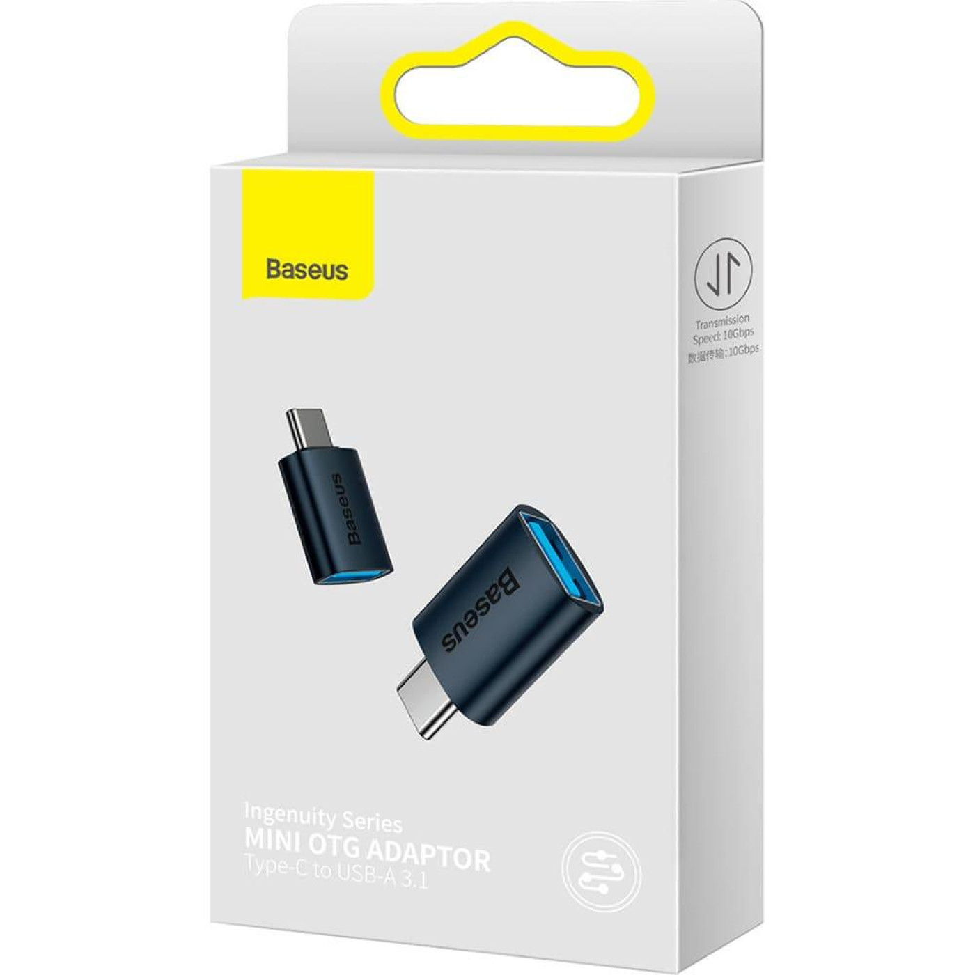 Перехідник Baseus Ingenuity Series Mini OTG Adaptor Type-C to USB-A 3.1 Blue (ZJJQ000003)