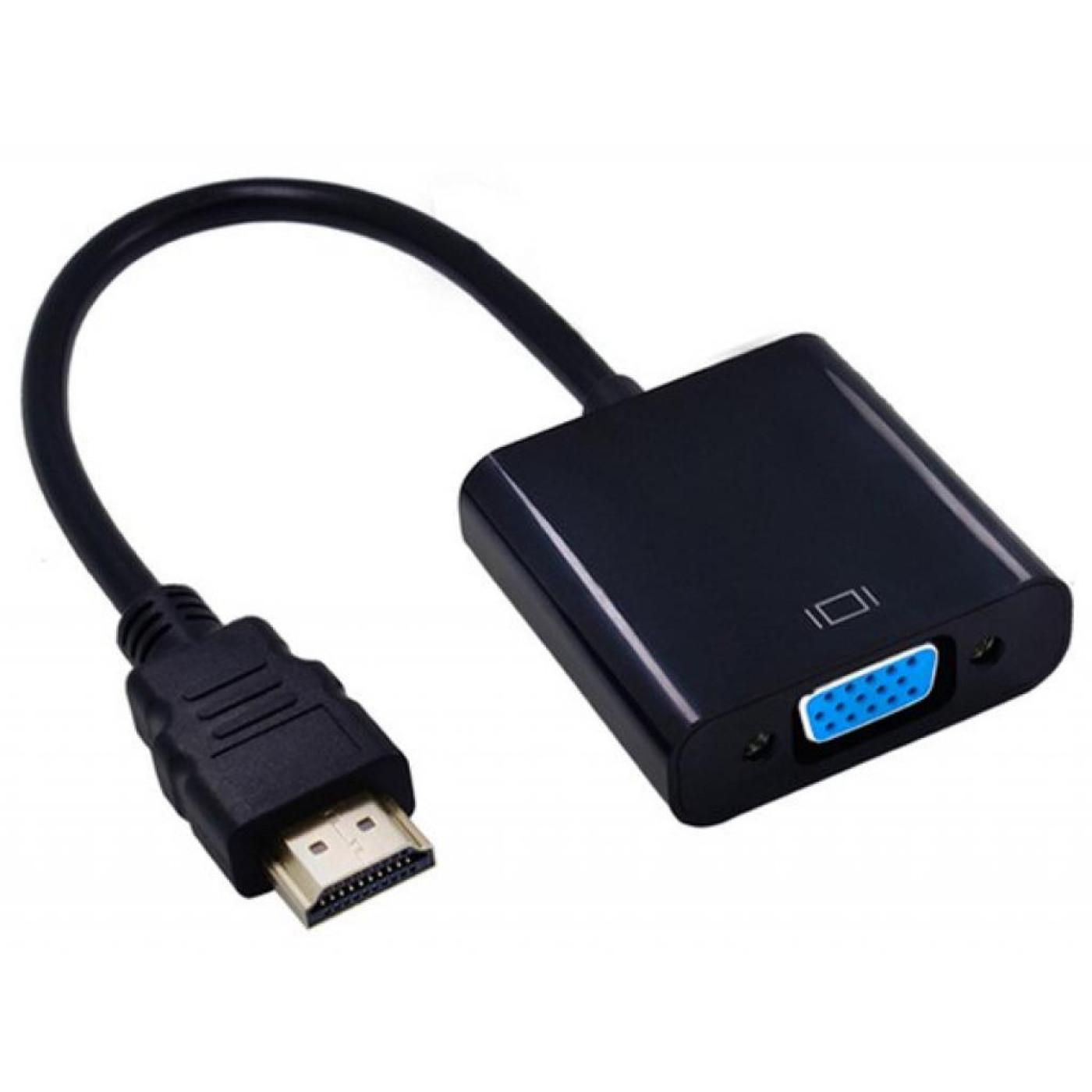 Переходник STLab HDMI male (PC/laptop) - VGA F(Monitor) для подкл. PS3/PS4, аудио-кабель в компл. (U-991 black)