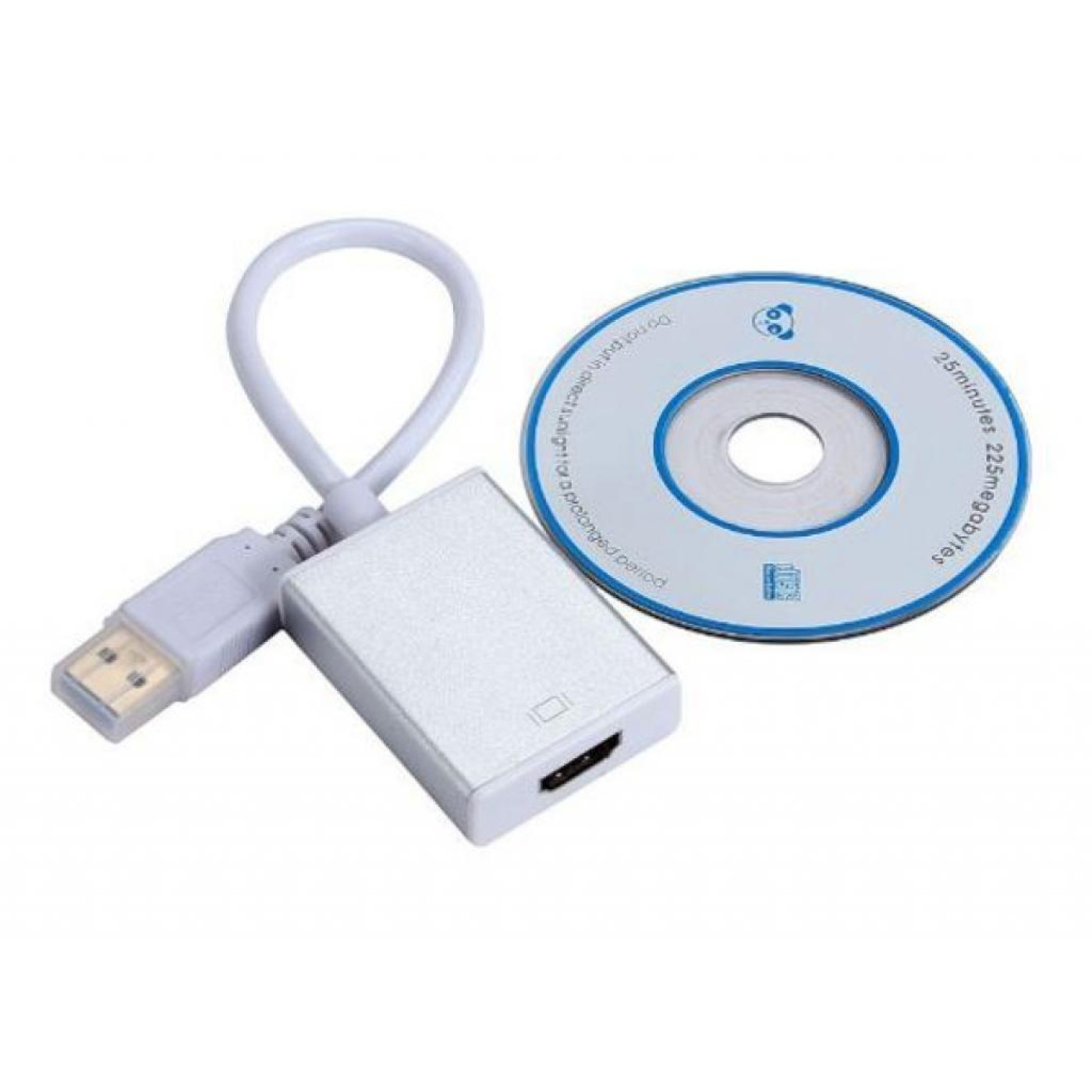 Переходник Dynamode USB 3.0 - HDMI female разрешение 1920*1080 (USB 3.0), 800*600 (USB 2.0), алюминий (USB3.0-HDMI)